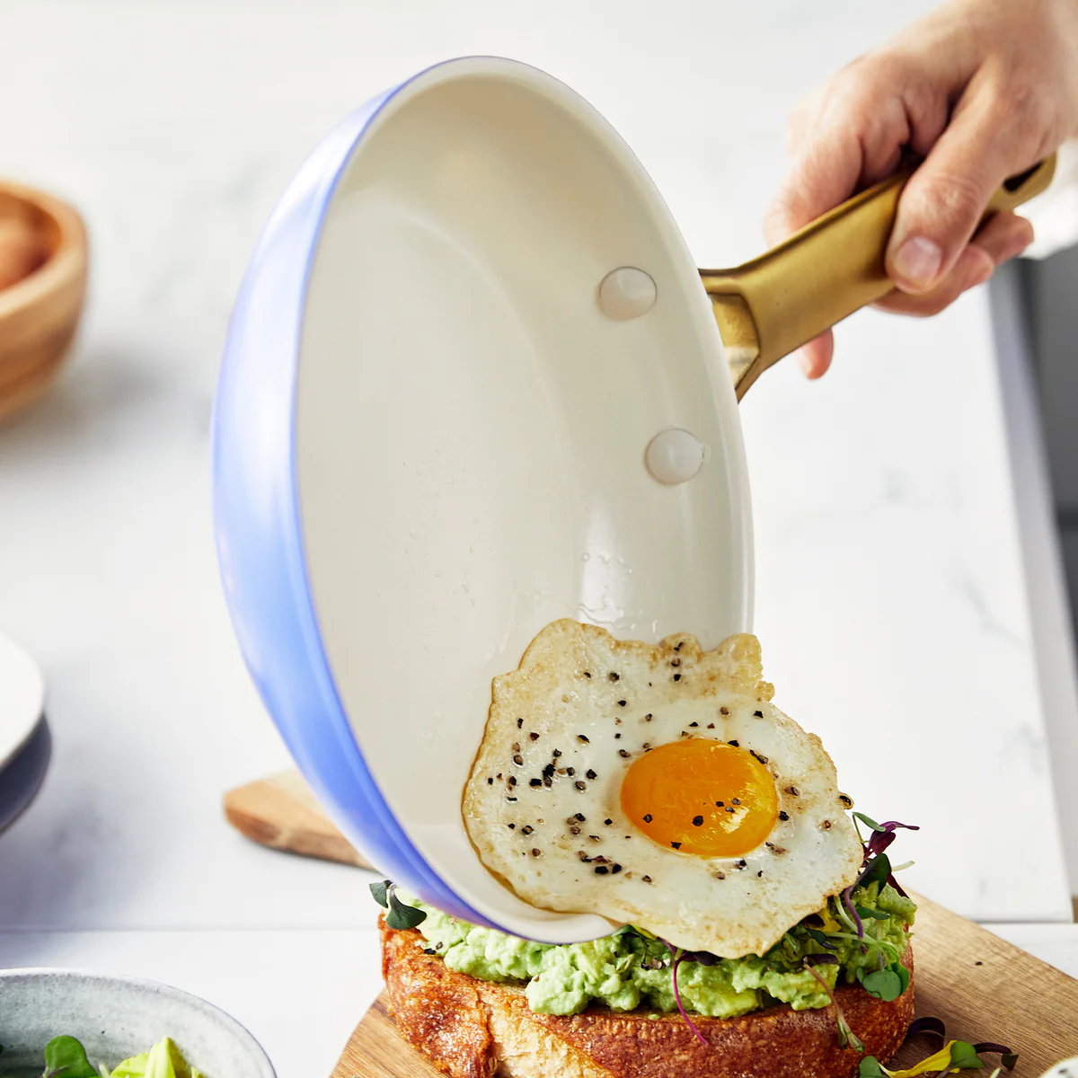 Reserve Ceramic Nonstick 8", 10" and 12" Frypan Set | Wisteria - Image 3