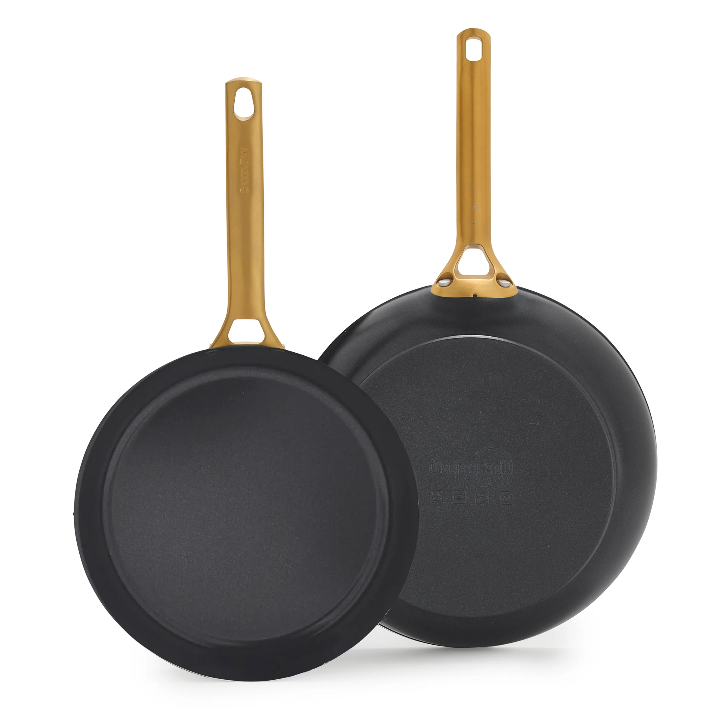 Reserve Pro Ceramic Nonstick 10" and 12" Frypan Set | Black