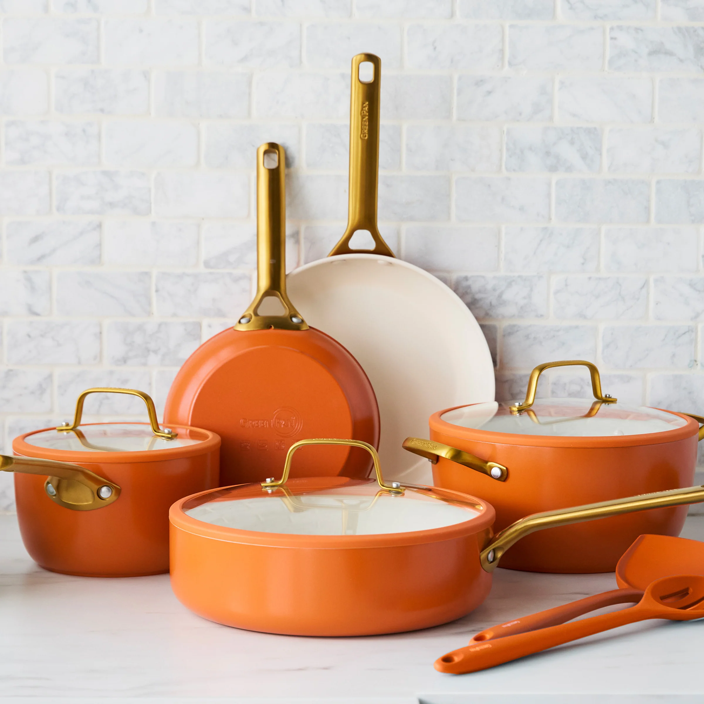 Reserve Pro Ceramic Nonstick 10-Piece Cookware Set | Harvest - Image 2
