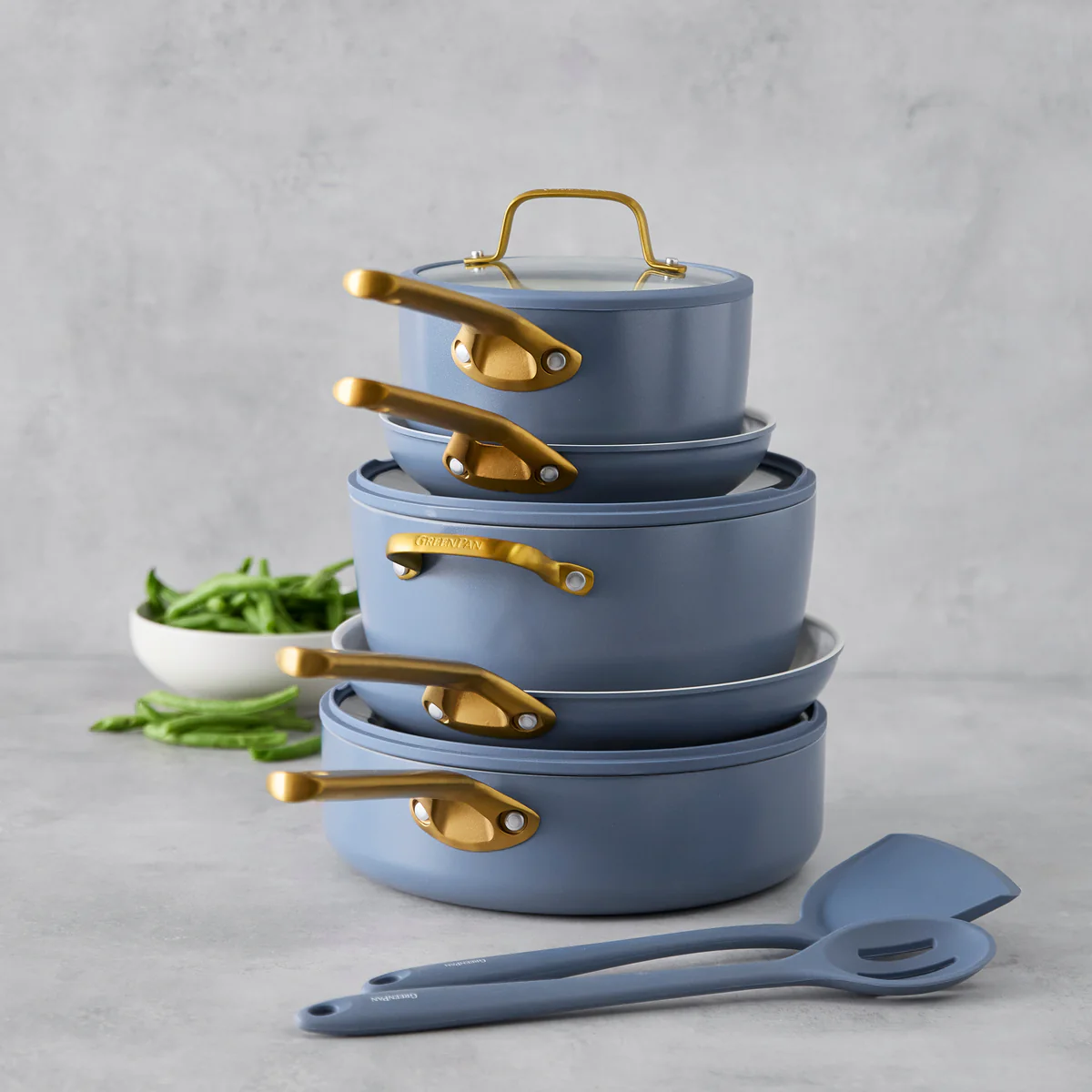 Reserve Pro Ceramic Nonstick 10-Piece Cookware Set | Ocean - Image 3