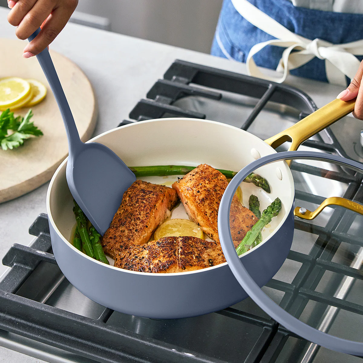 Reserve Pro Ceramic Nonstick 10-Piece Cookware Set | Ocean - Image 9