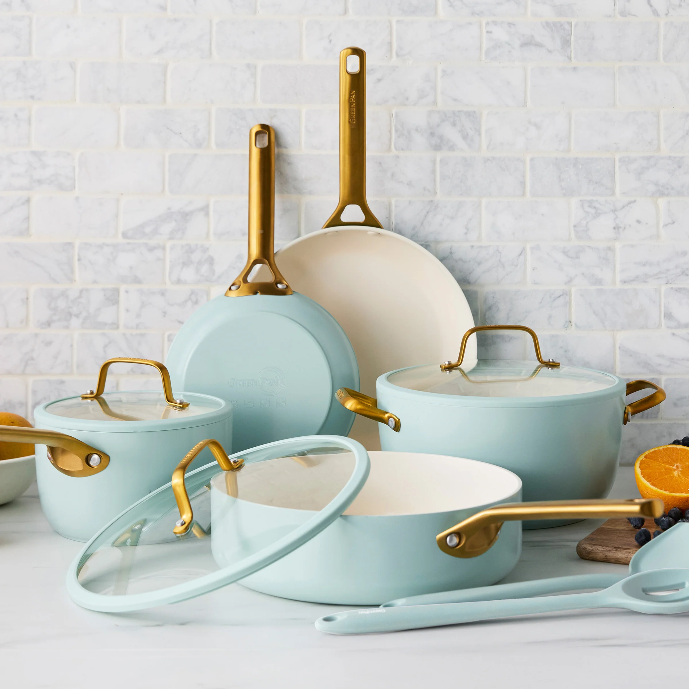 Reserve Pro Ceramic Nonstick 10-Piece Cookware Set | Seaside - Image 2