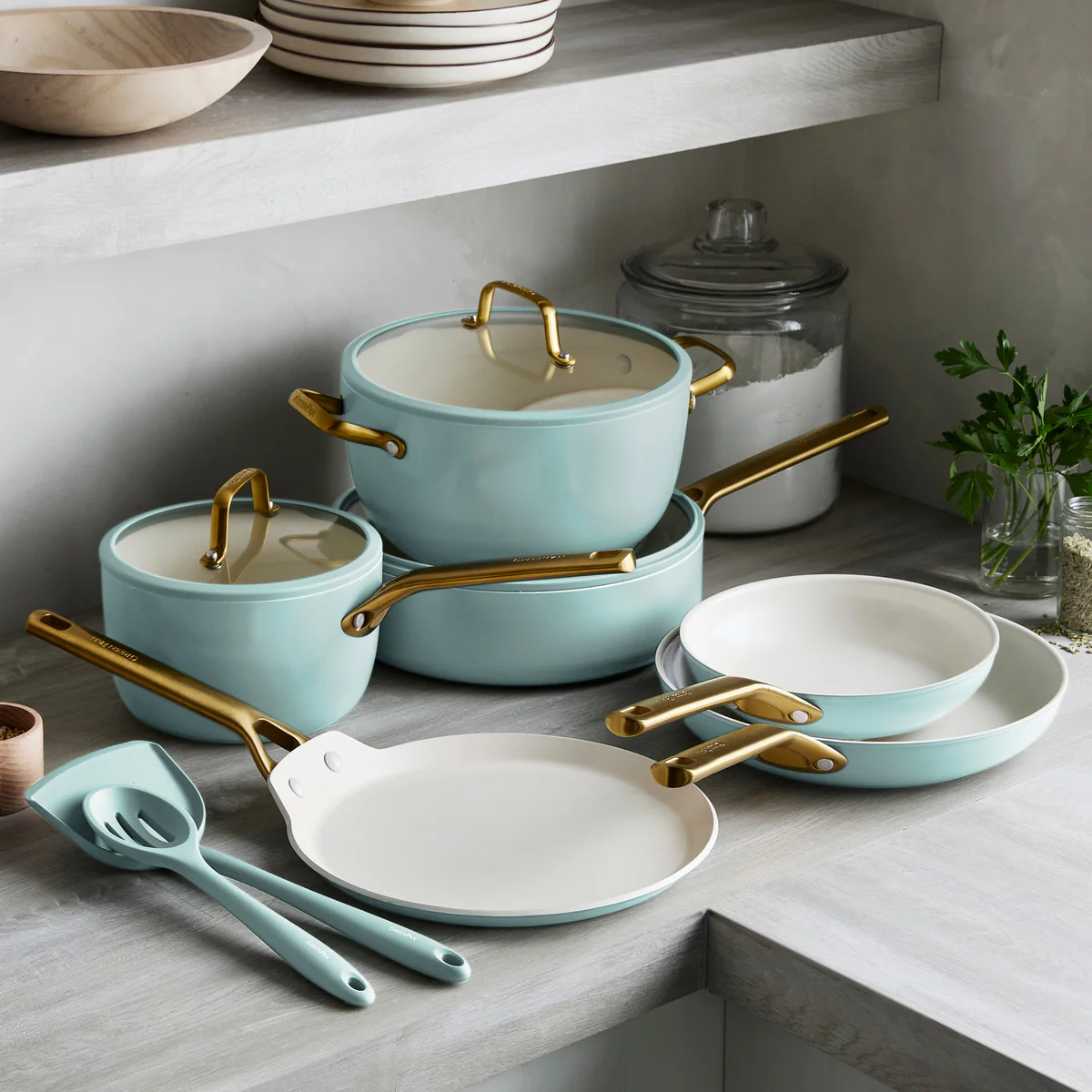 Reserve Pro Ceramic Nonstick 11-Piece Cookware Set | Seaside - Image 2