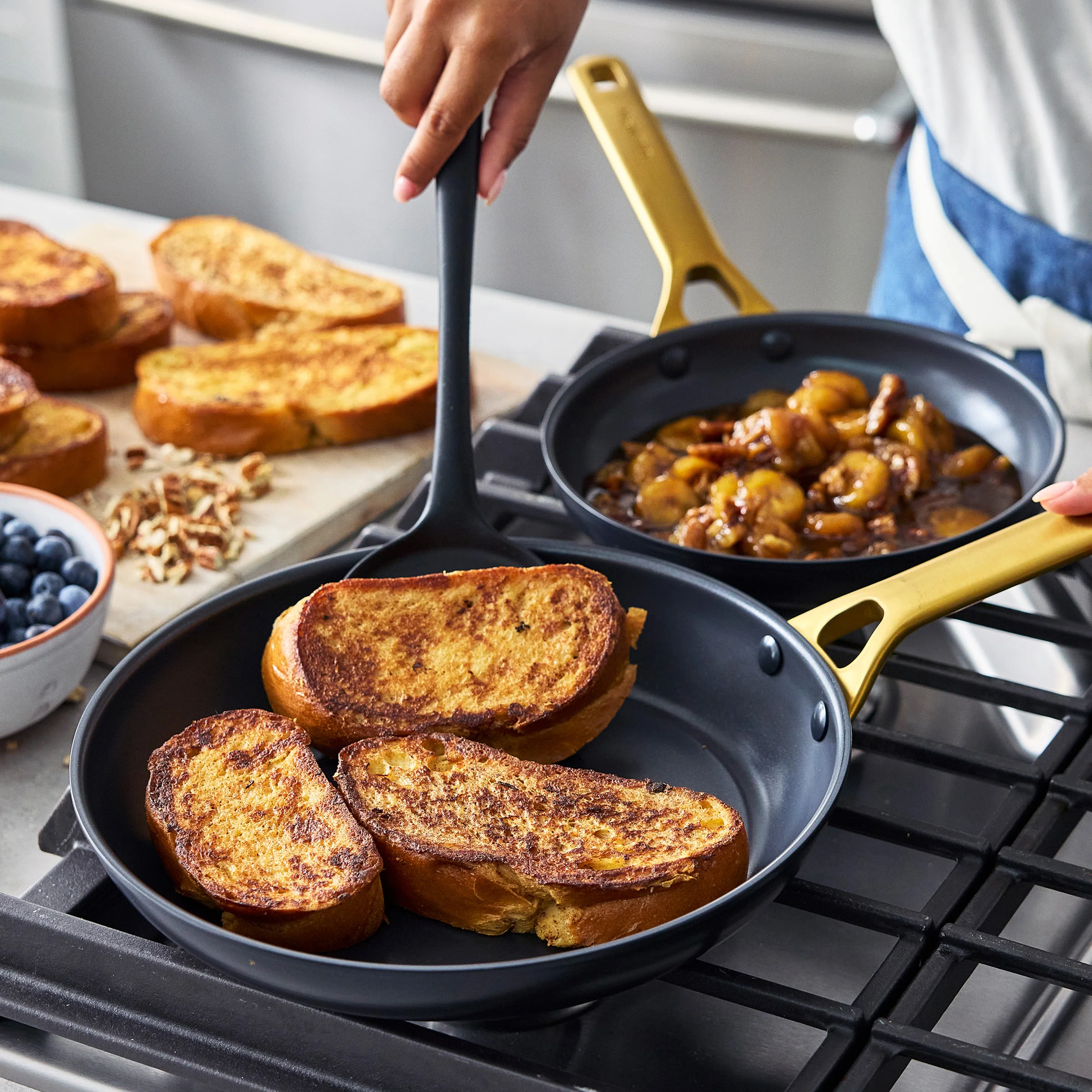 Reserve Pro Ceramic Nonstick 8", 10" and 12" Frypan Set | Black - Image 5