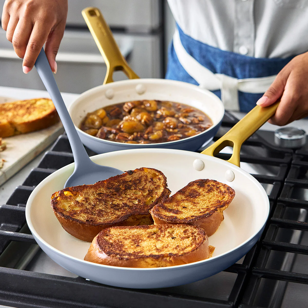 Reserve Pro Ceramic Nonstick 8", 10" and 12" Frypan Set | Ocean - Image 4