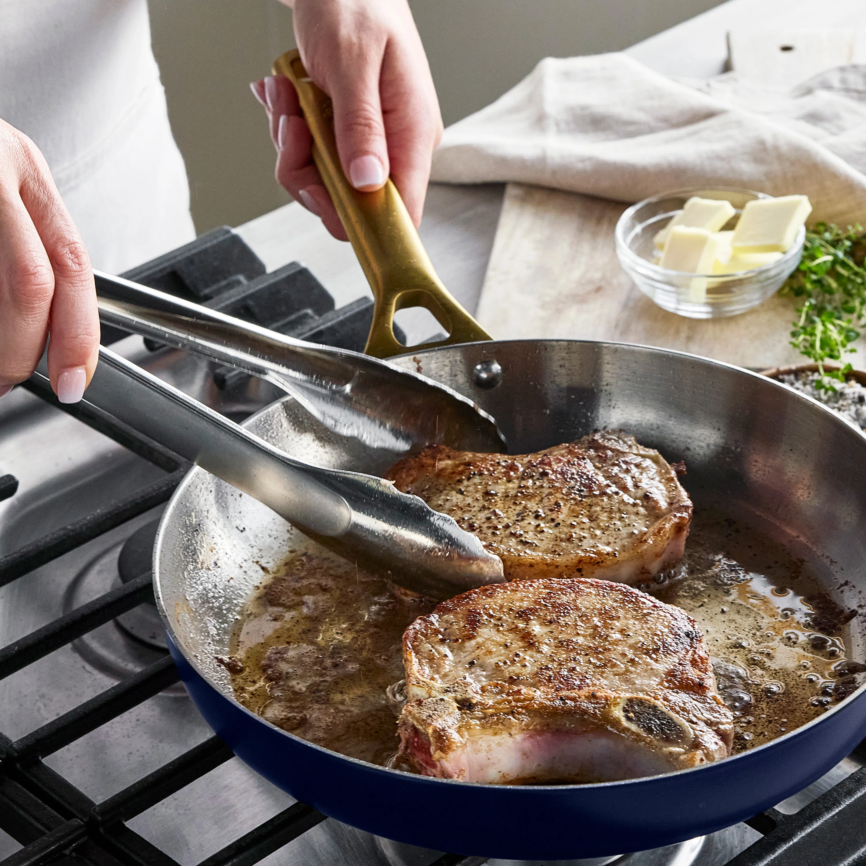 Reserve Pro Uncoated Stainless Steel 12-Piece Cookware Set | Twilight - Image 6