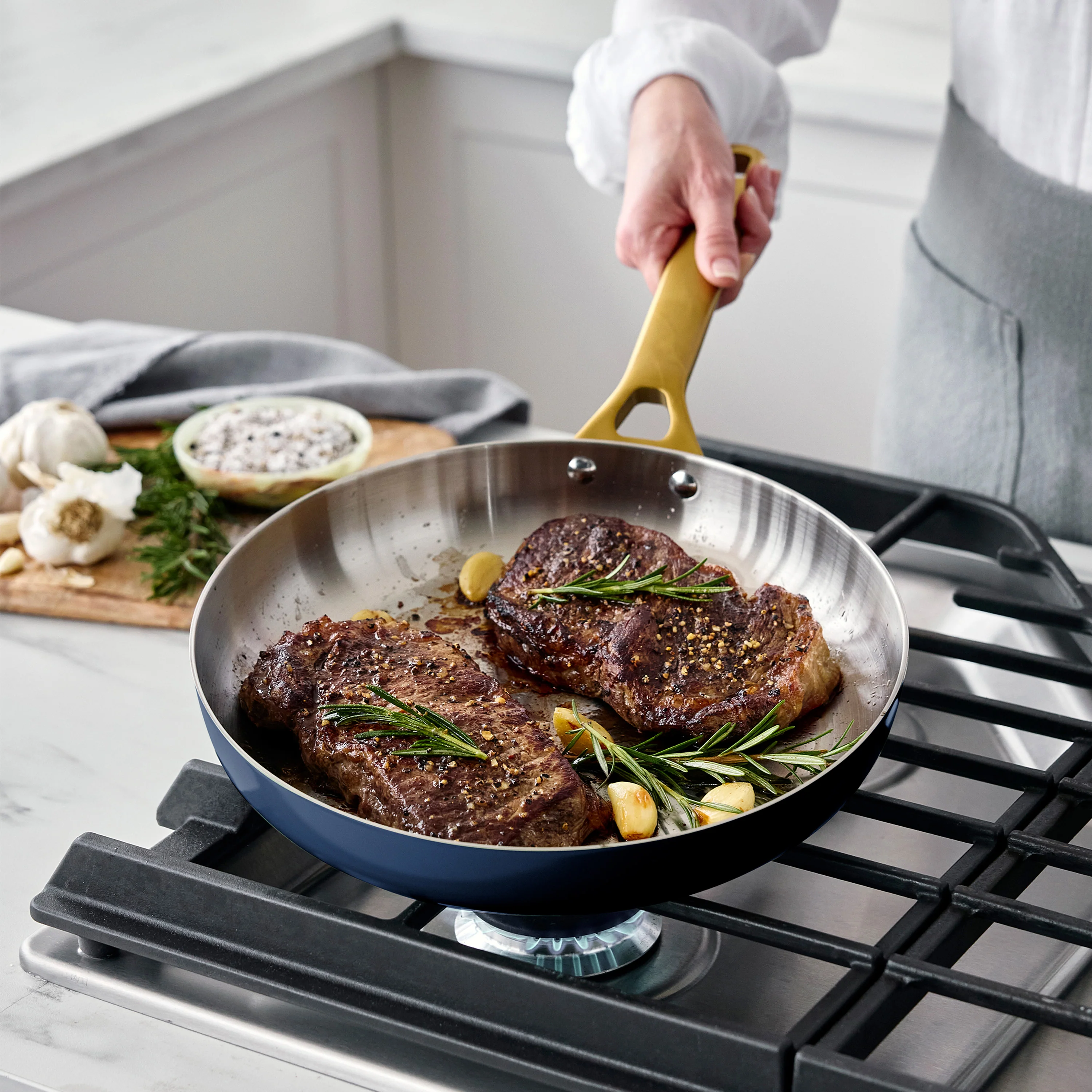 Reserve Pro Uncoated Stainless Steel 8" Frypan | Twilight - Image 4