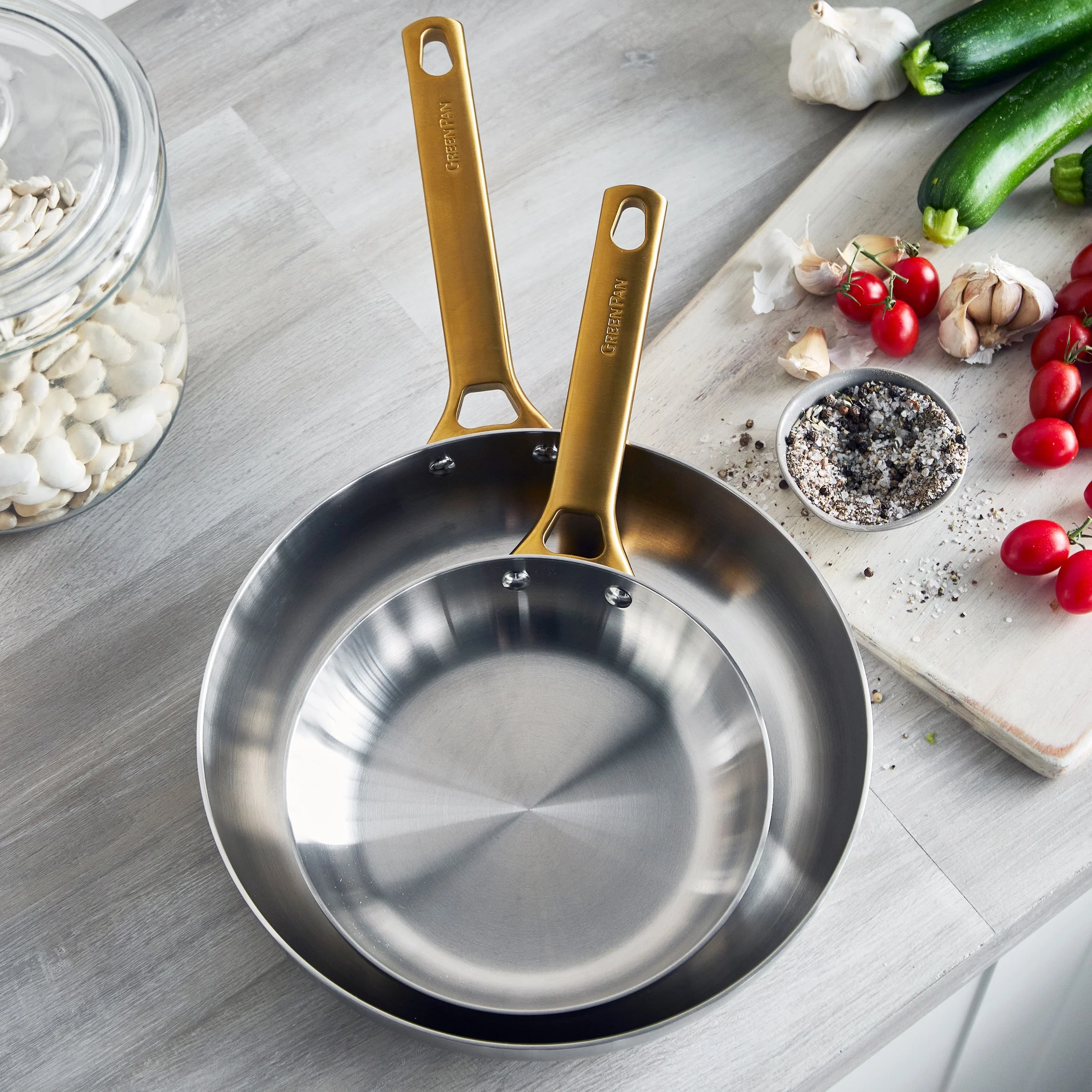 Reserve Stainless Steel 10" and 12" Frypan Set - Image 2
