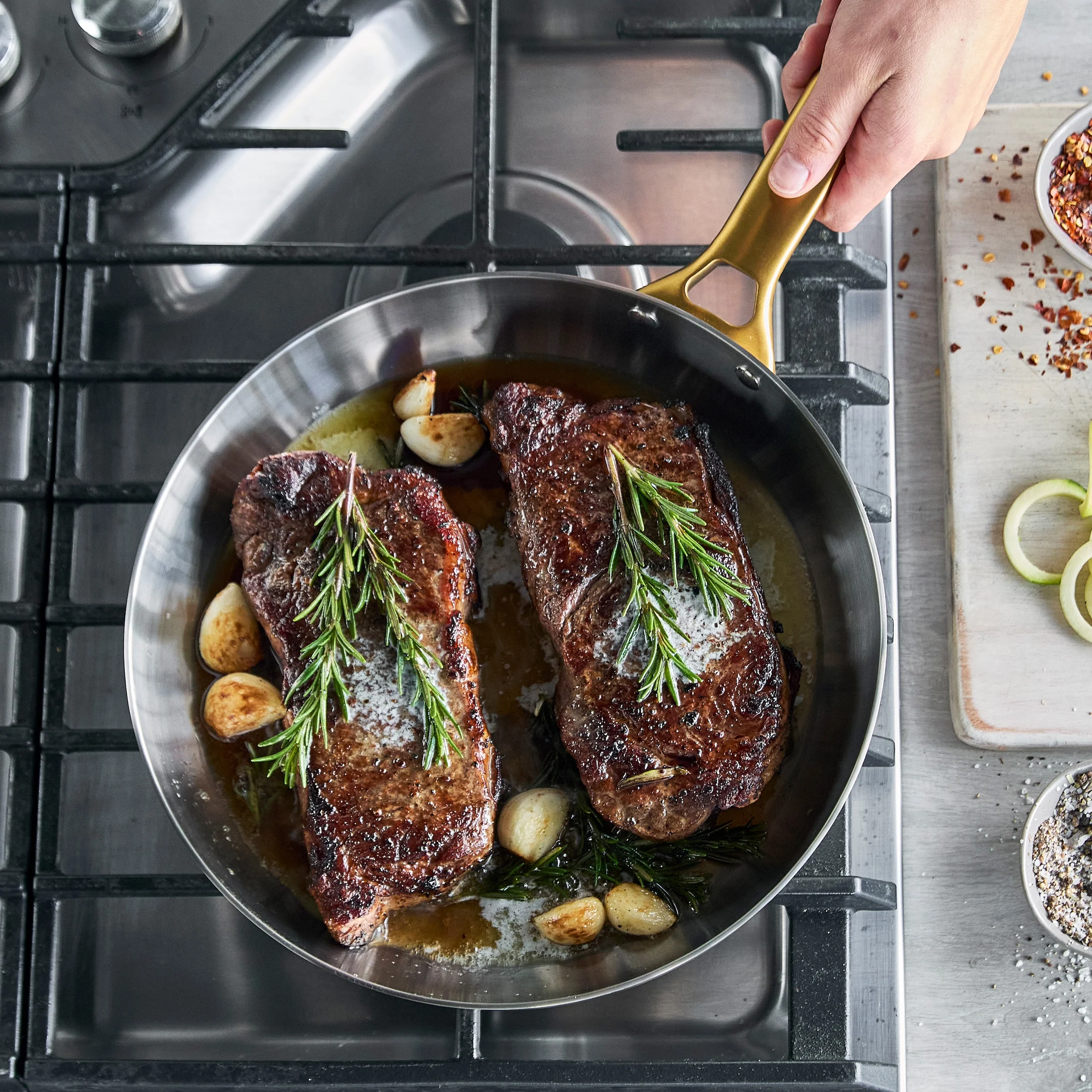 Reserve Stainless Steel 10" and 12" Frypan Set - Image 5