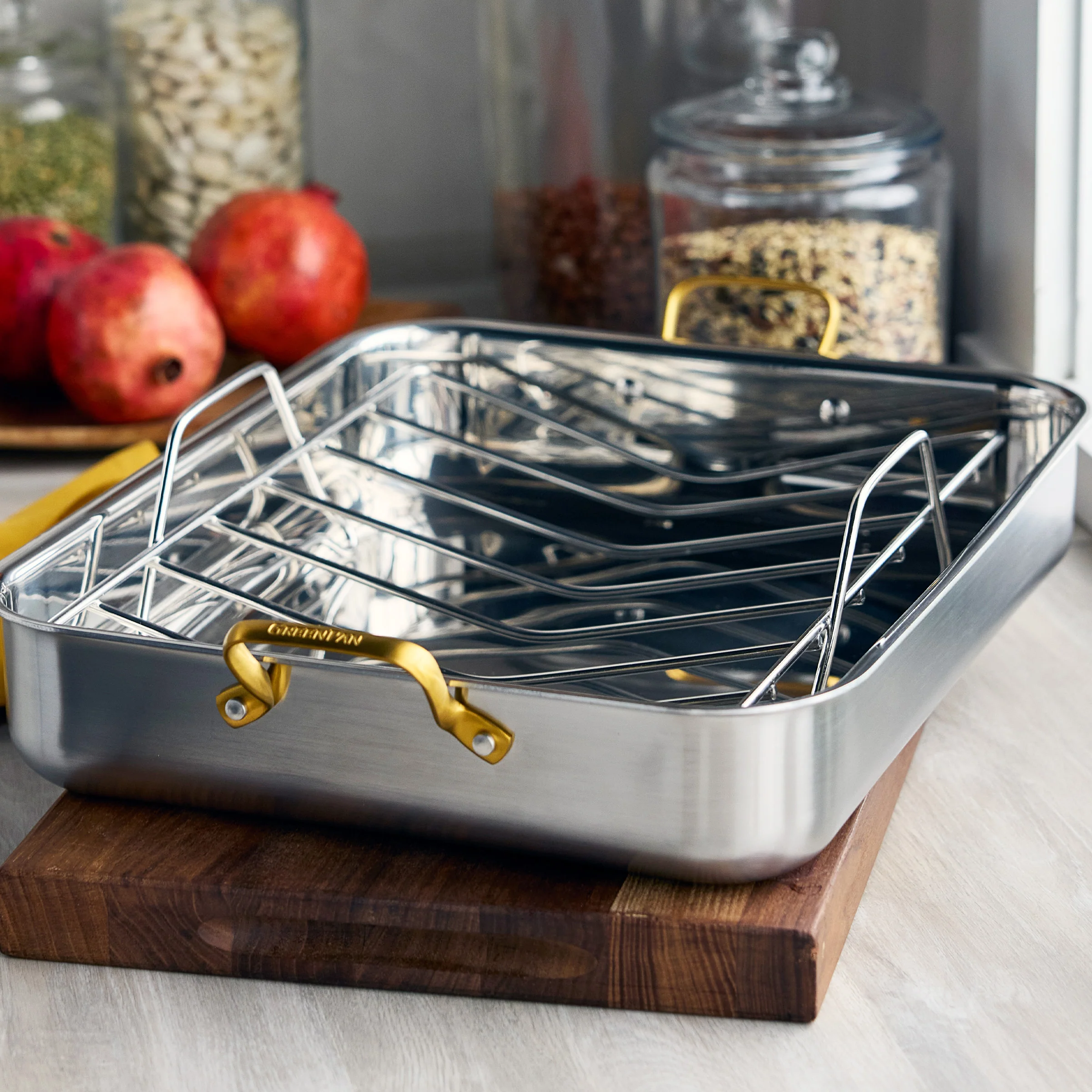 Reserve Stainless Steel 13" x 16" Roaster with Rack - Image 6