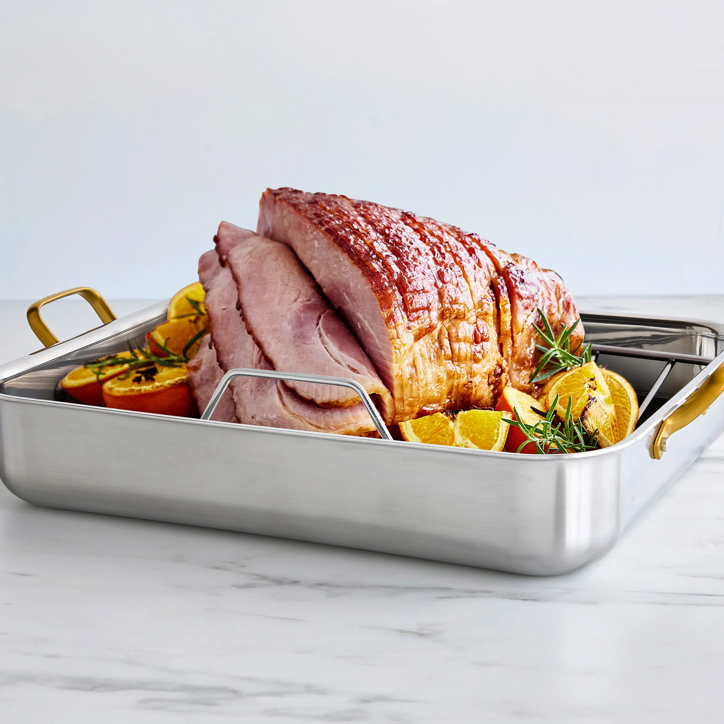 Reserve Stainless Steel 13" x 16" Roaster with Rack - Image 7