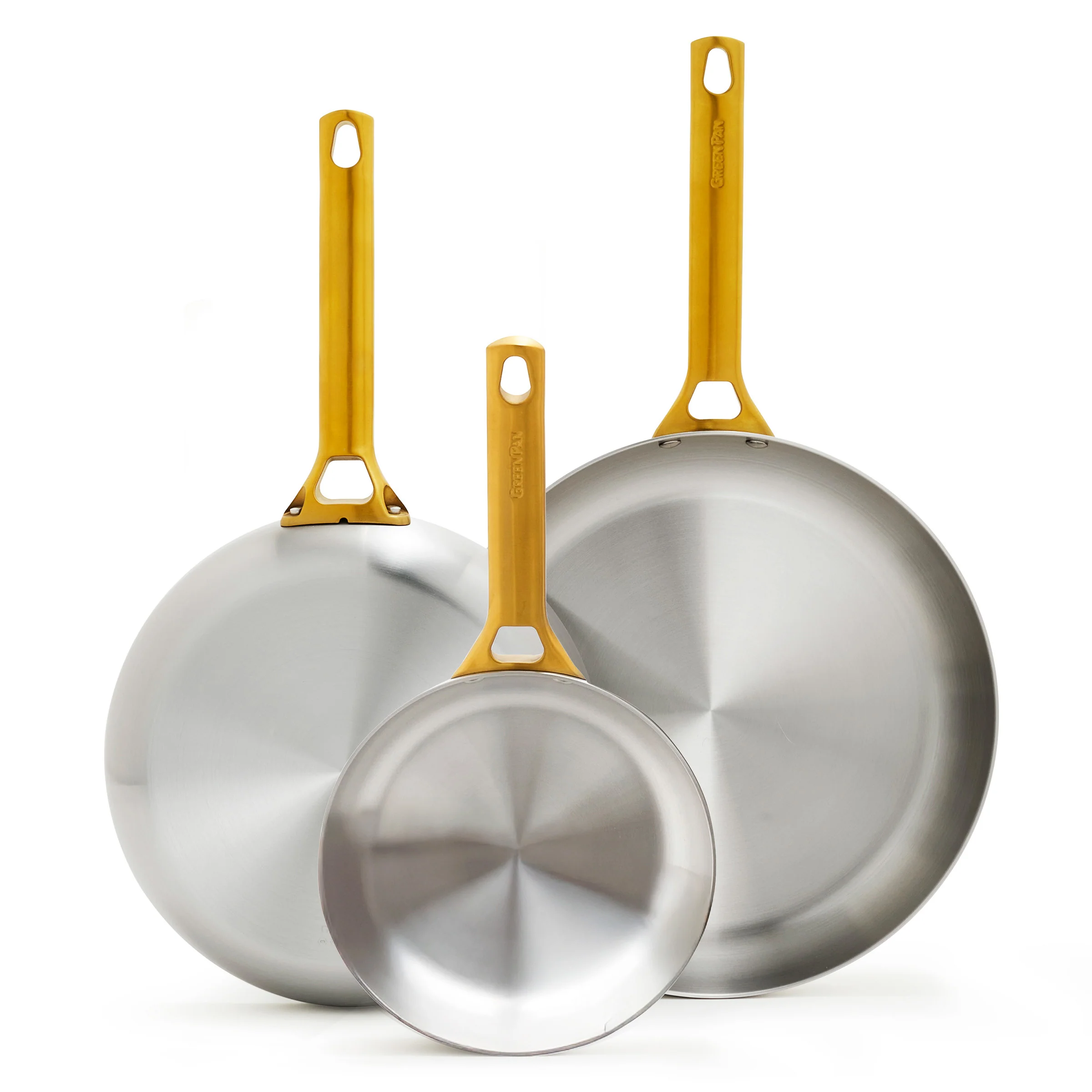 Reserve Stainless Steel 8", 10" and 12" Frypan Set
