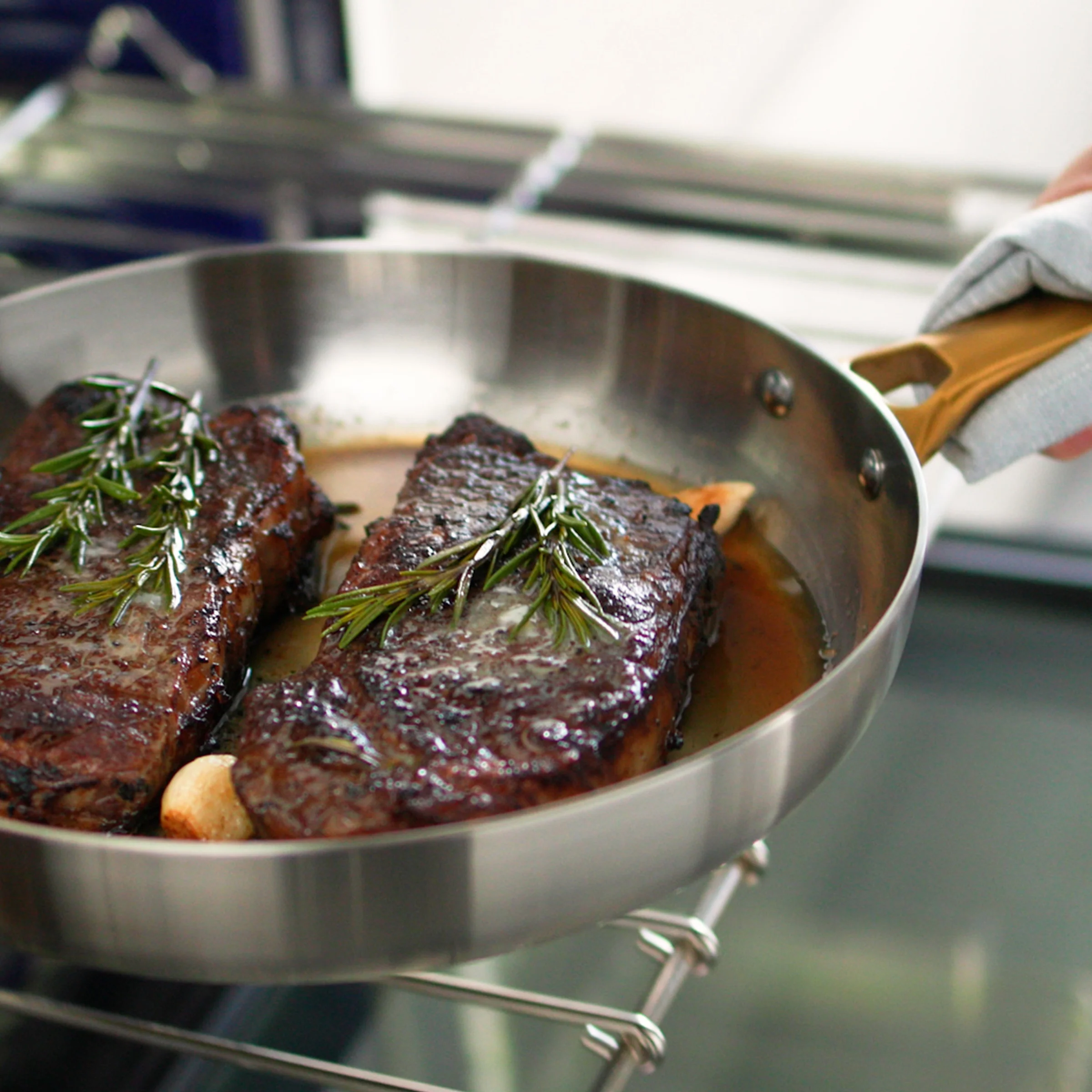 Reserve Stainless Steel 8", 10" and 12" Frypan Set - Image 8