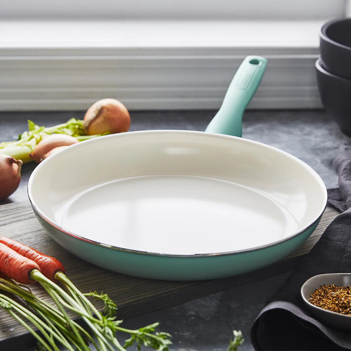 Rio Ceramic Nonstick 12" Frypan | Turquoise - Image 2