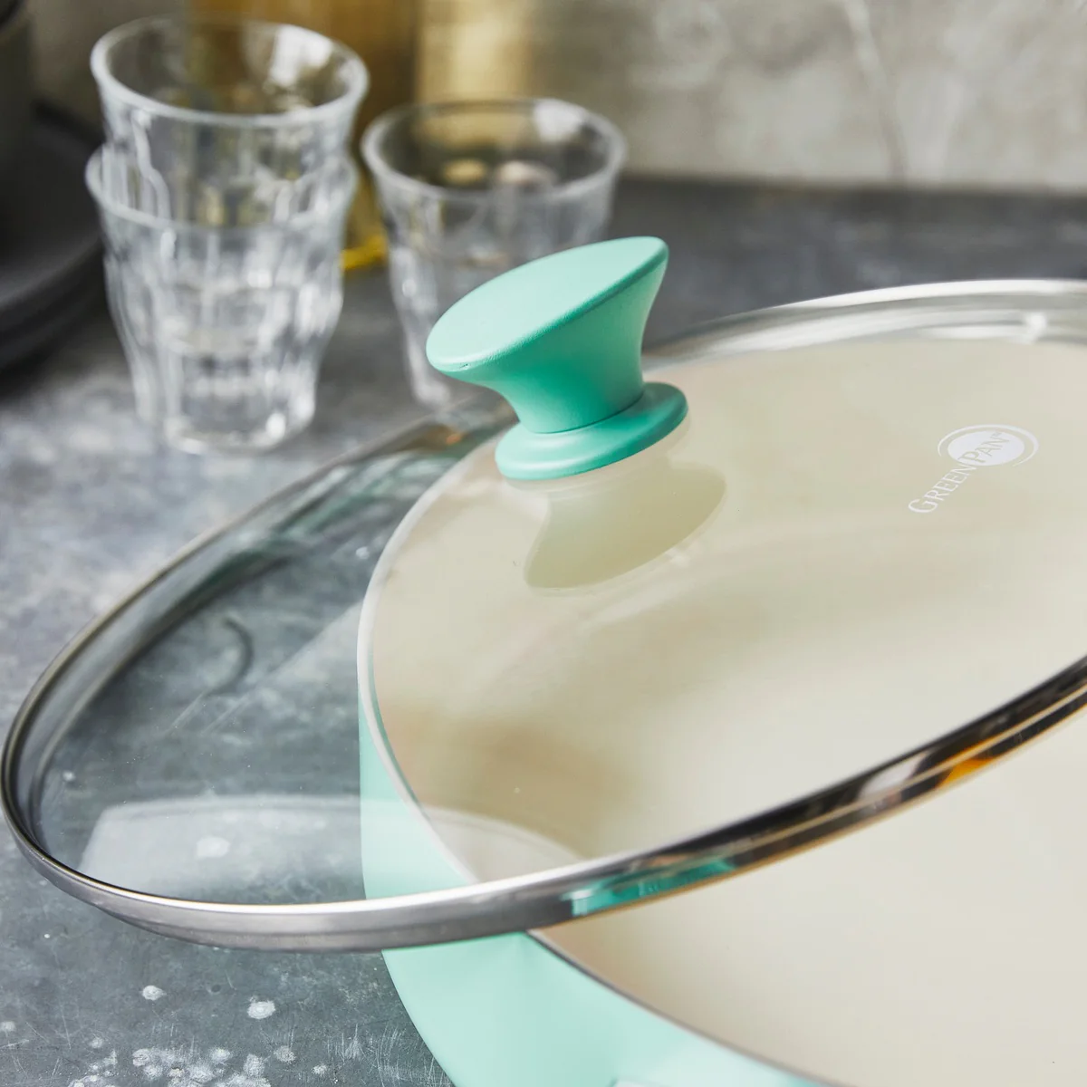 Rio Ceramic Nonstick 16-Piece Cookware Set | Turquoise - Image 7