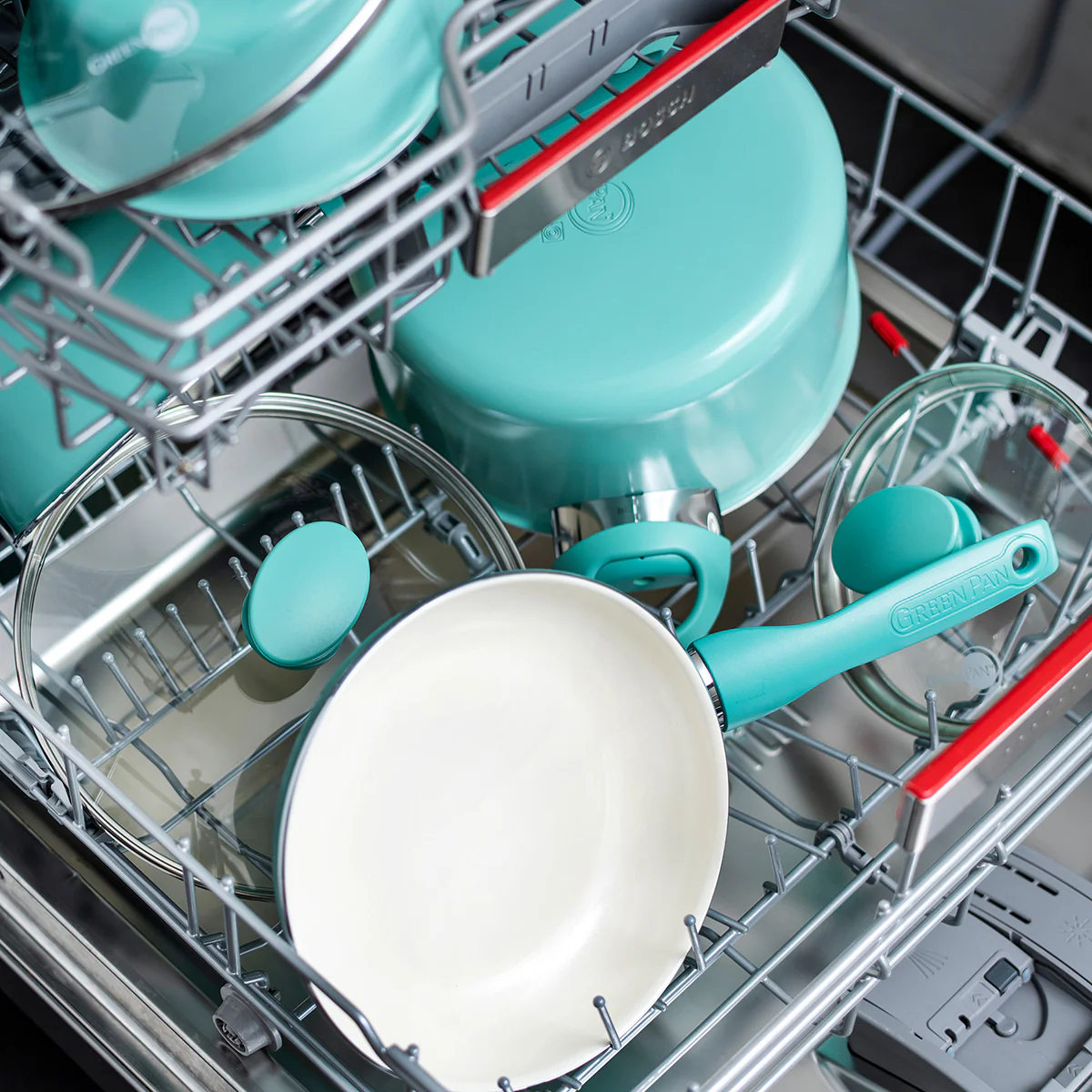 Rio Ceramic Nonstick 8" and 10" Frypan Set | Turquoise - Image 9
