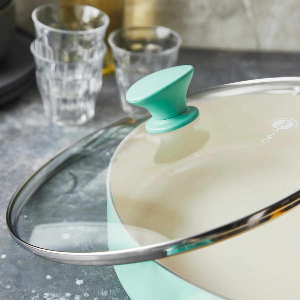 Rio Ceramic Nonstick 10-Piece Cookware Set | Turquoise - Image 6
