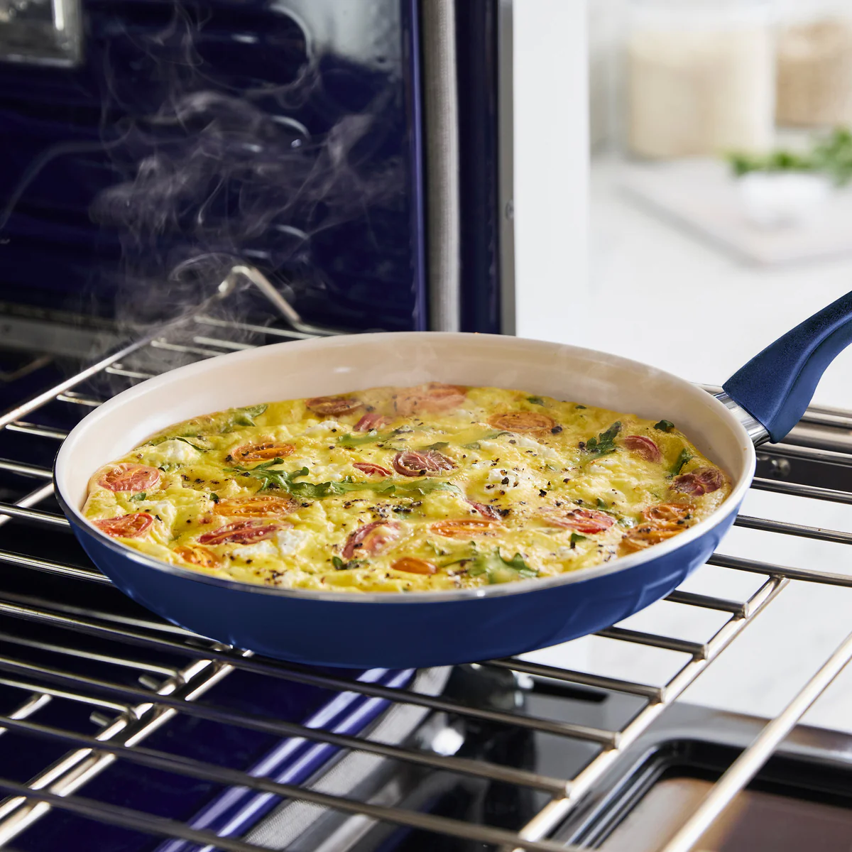 Rio Ceramic Nonstick 8" Frypan with Spatula | Navy - Image 4