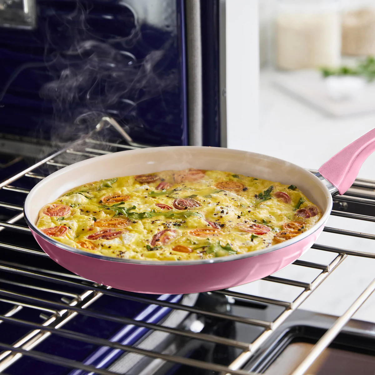 Rio Ceramic Nonstick 8" Frypan with Spatula | Pink - Image 4