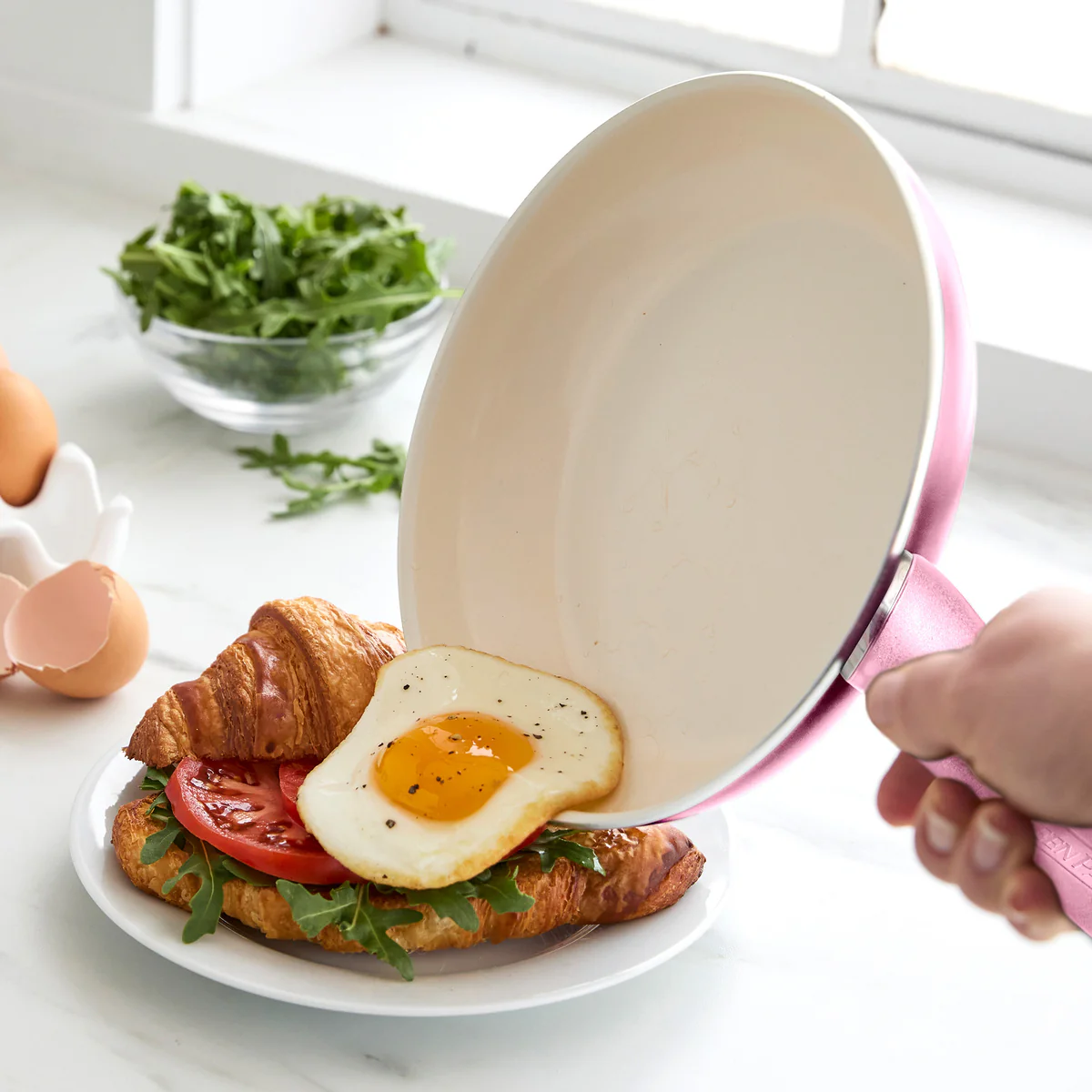 Rio Ceramic Nonstick 8" Frypan with Spatula | Pink - Image 5