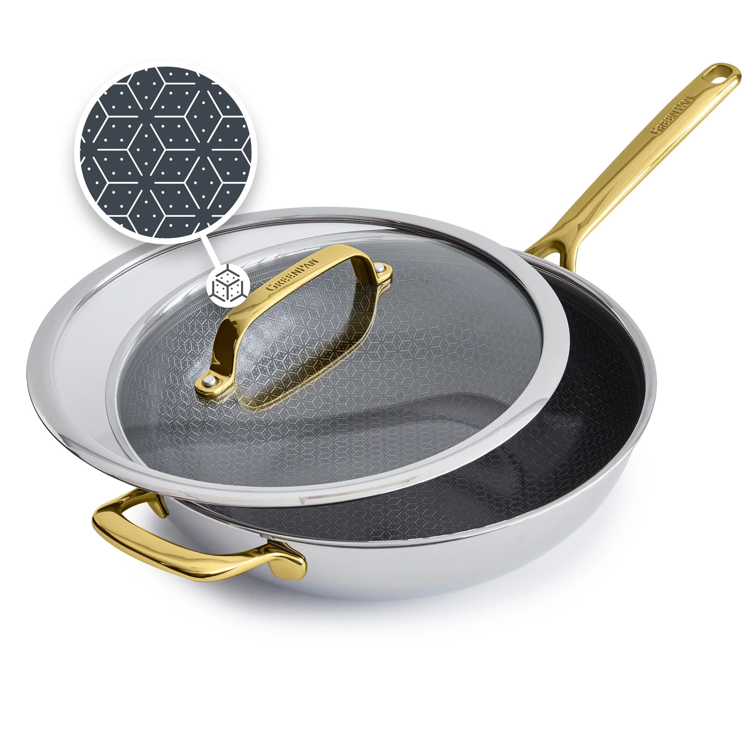 Spectra Gold Thermobond Hybrid Ceramic Nonstick 12" Wok with Lid - Image 14