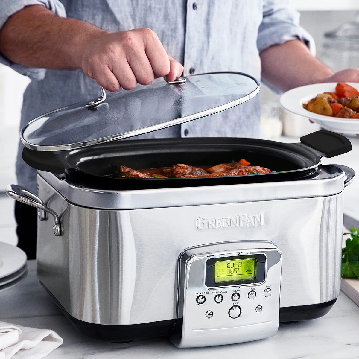 Elite 6-Quart Slow Cooker | Premiere Stainless Steel - Image 4