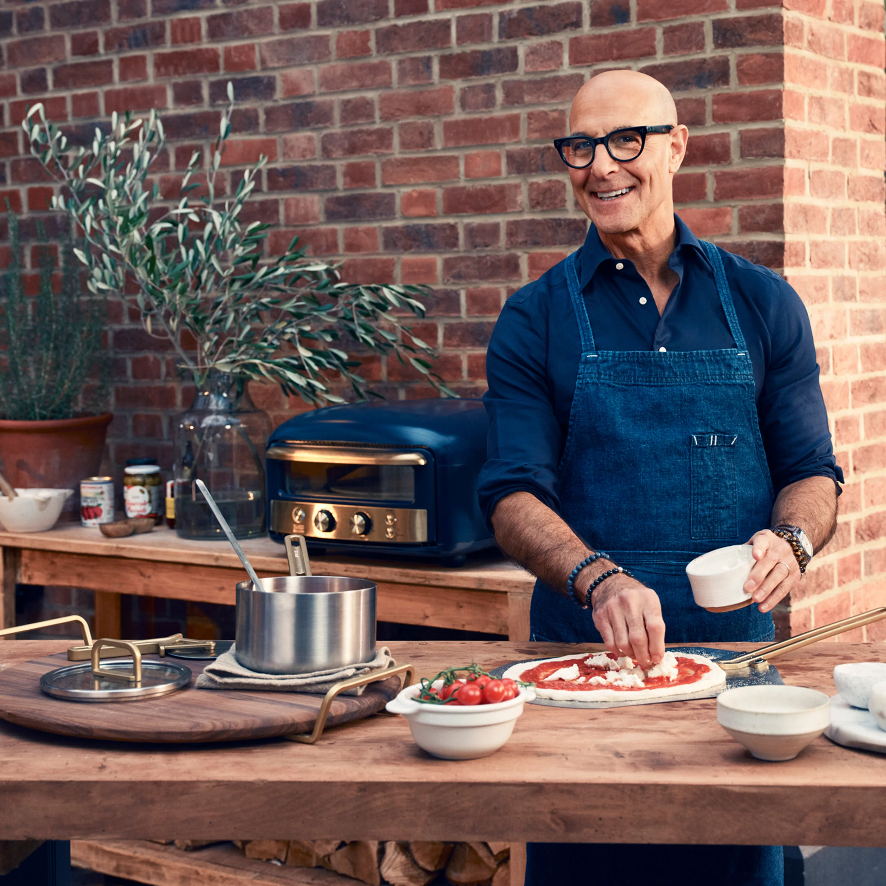 Stanley Tucci™ 20" x 18" Walnut Pizza & Serving Board - Image 2