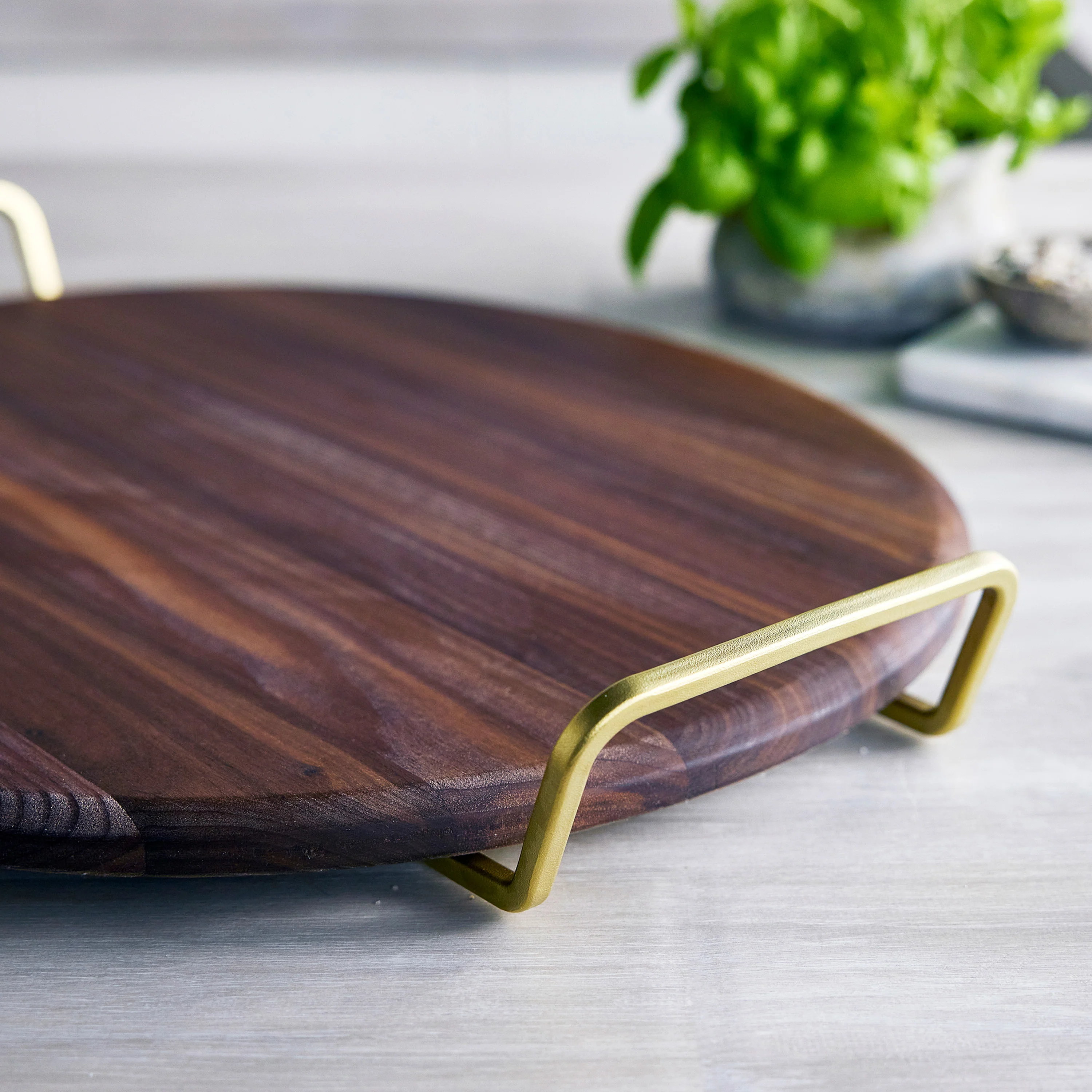 Stanley Tucci™ 20" x 18" Walnut Pizza & Serving Board - Image 4