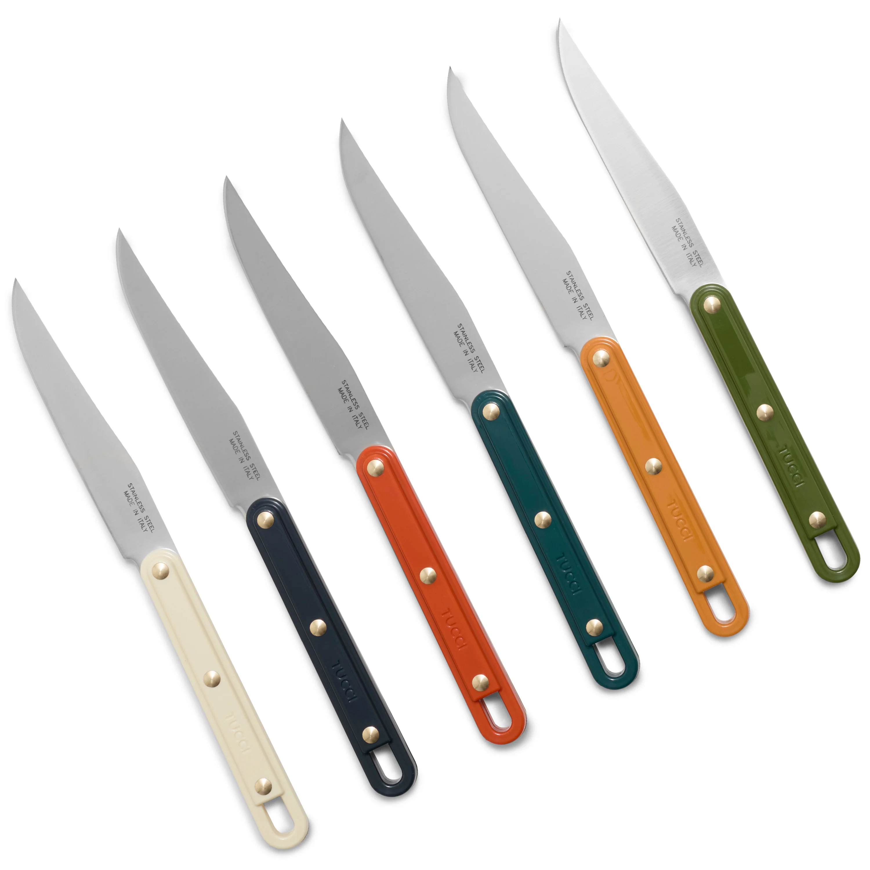 Stanley Tucci™ 6-Piece Steak Knife Set with Wood Tray | Multicolor - Image 10