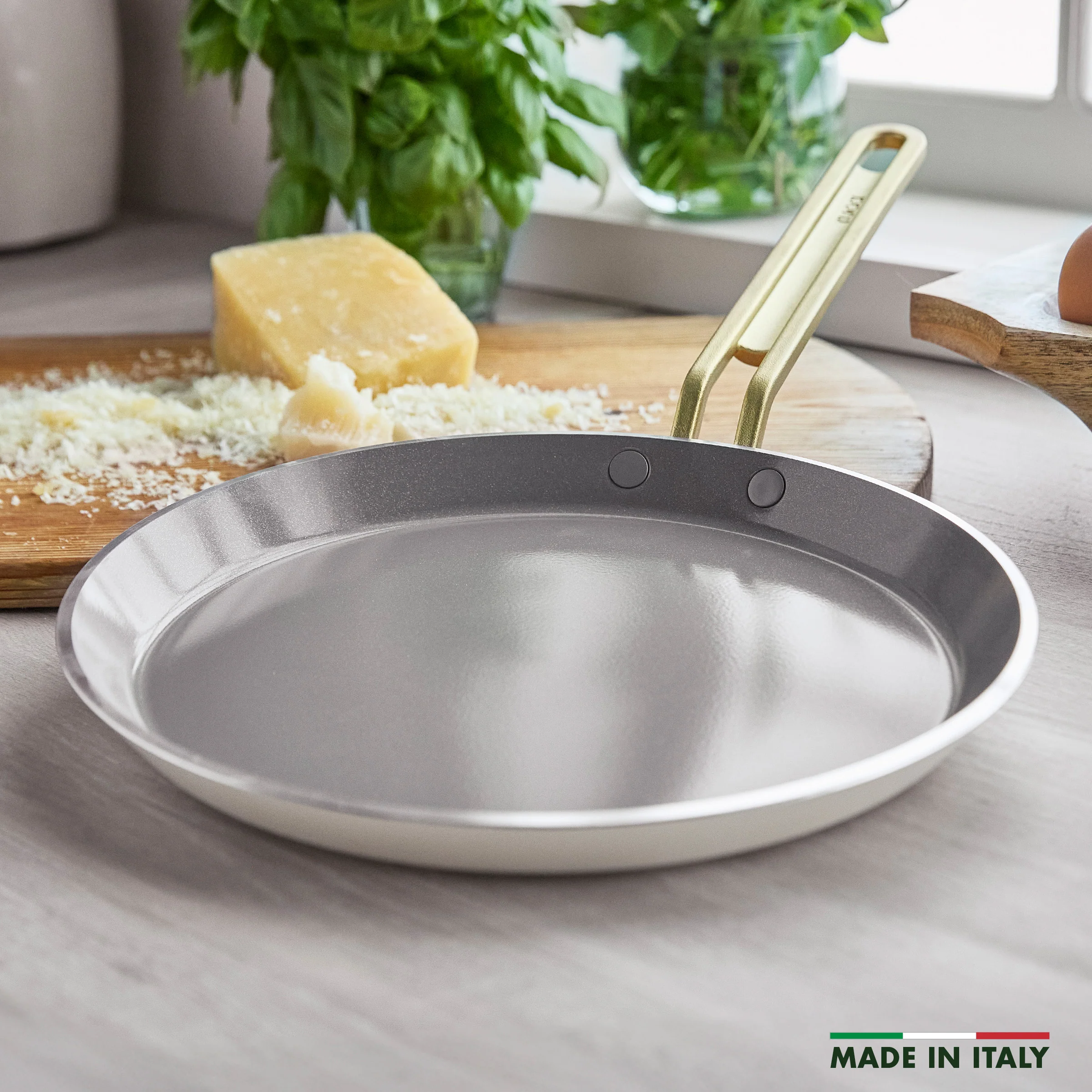 Stanley Tucci™ Ceramic Nonstick 10" Crepe and Omelette Pan | Carrara White - Image 3