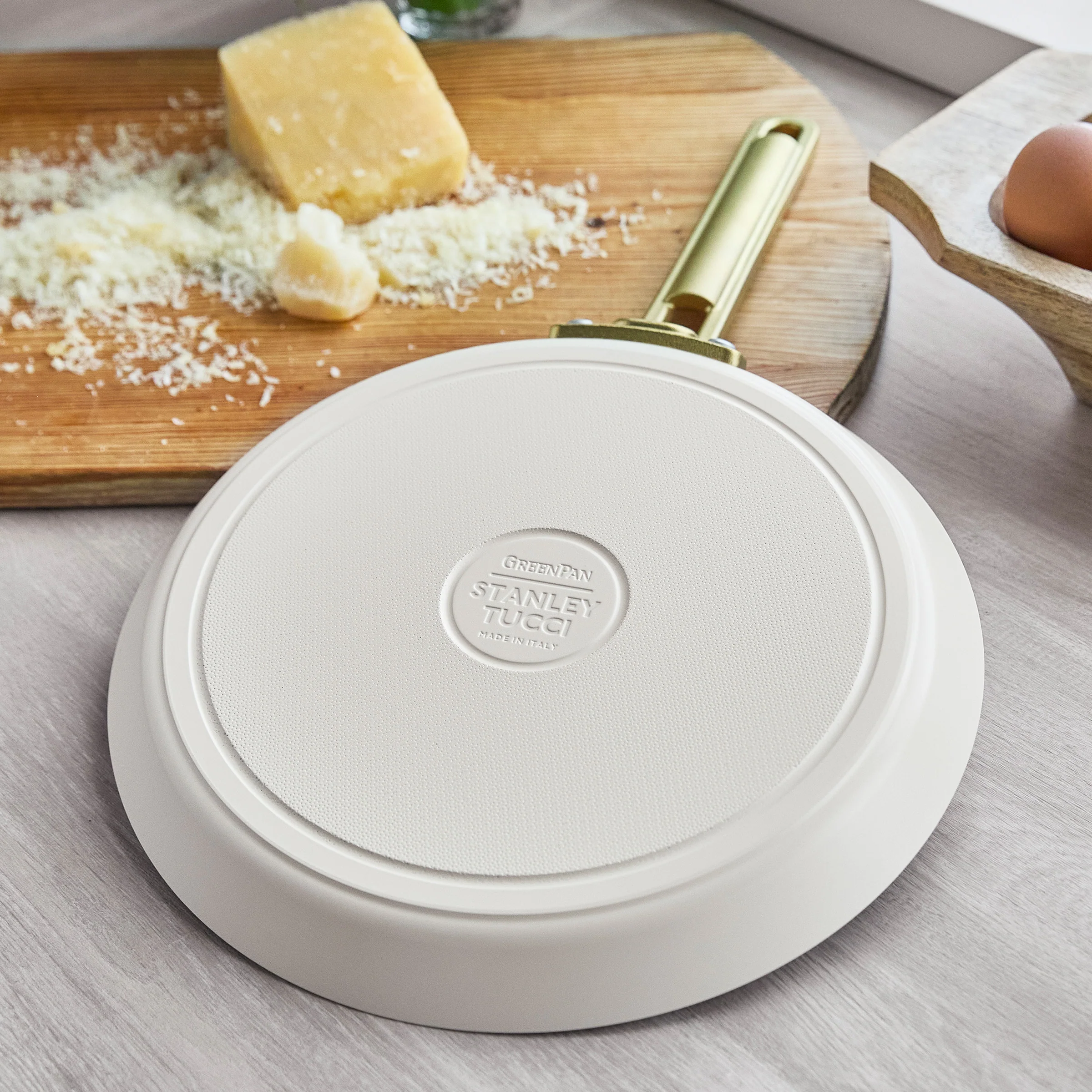 Stanley Tucci™ Ceramic Nonstick 10" Crepe and Omelette Pan | Carrara White - Image 7