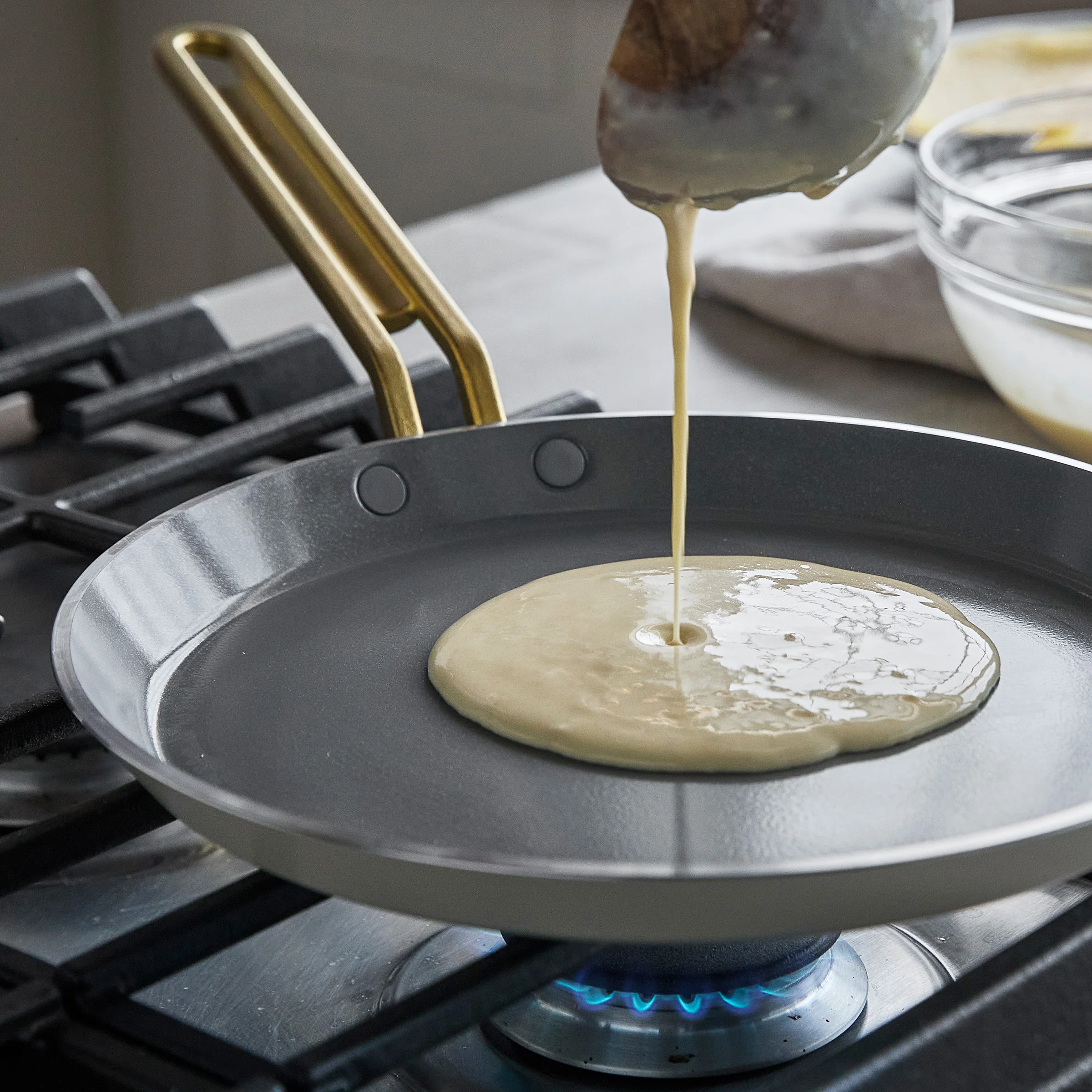 Stanley Tucci™ Ceramic Nonstick 10" Crepe and Omelette Pan | Carrara White - Image 9