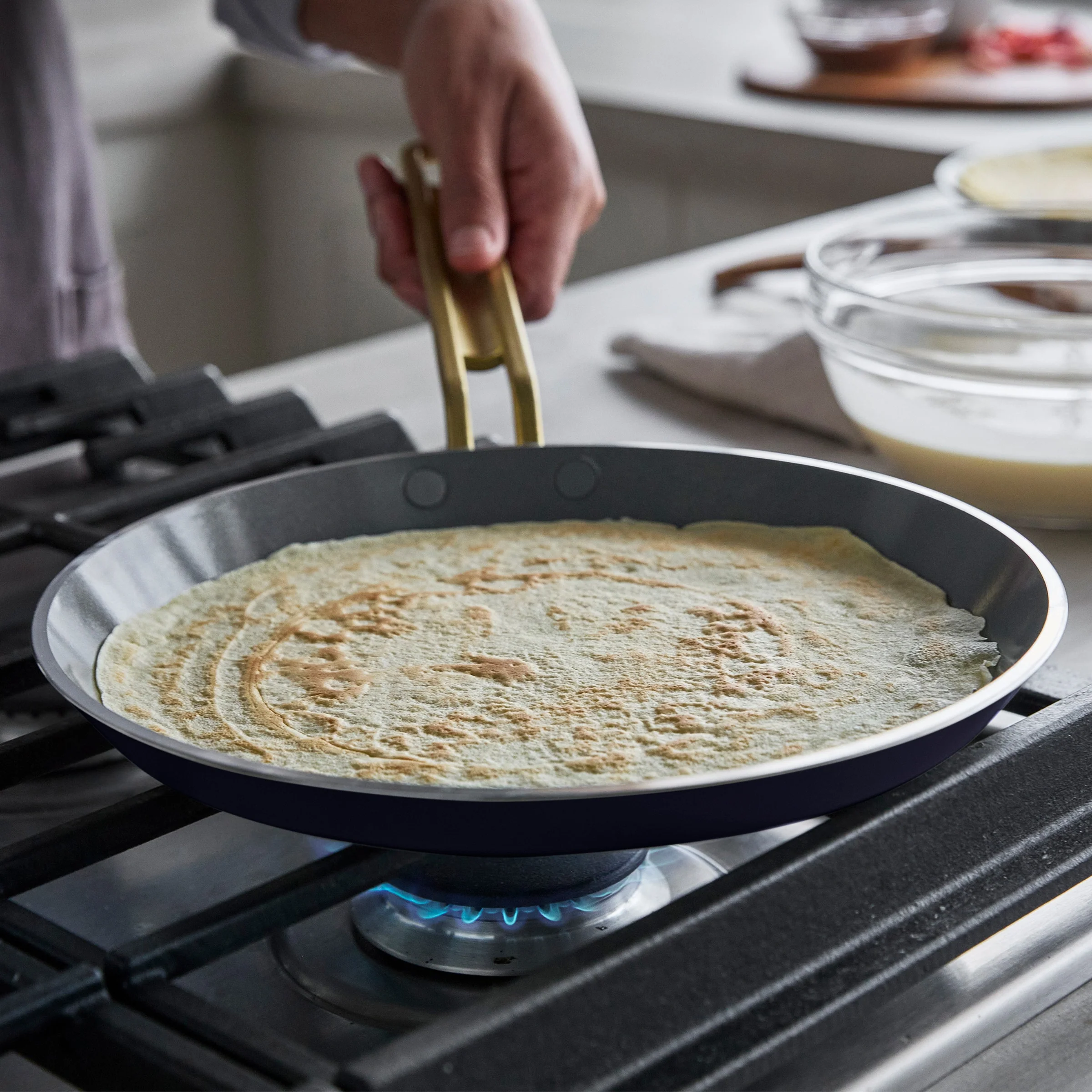 Stanley Tucci™ Ceramic Nonstick 10" Crepe and Omelette Pan | Marino Blue - Image 10