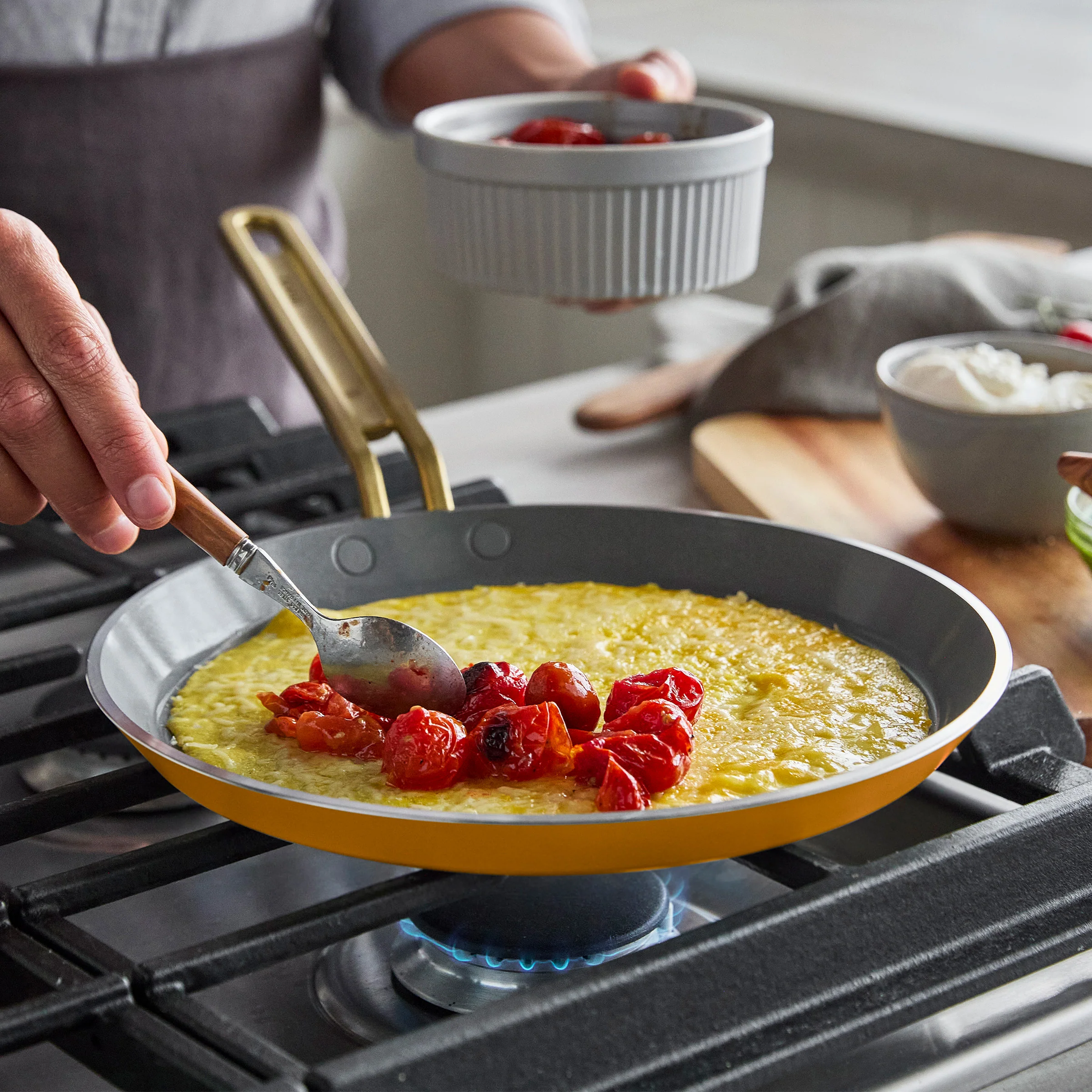 Stanley Tucci™ Ceramic Nonstick 10" Crepe and Omelette Pan | Roma Gold - Image 14