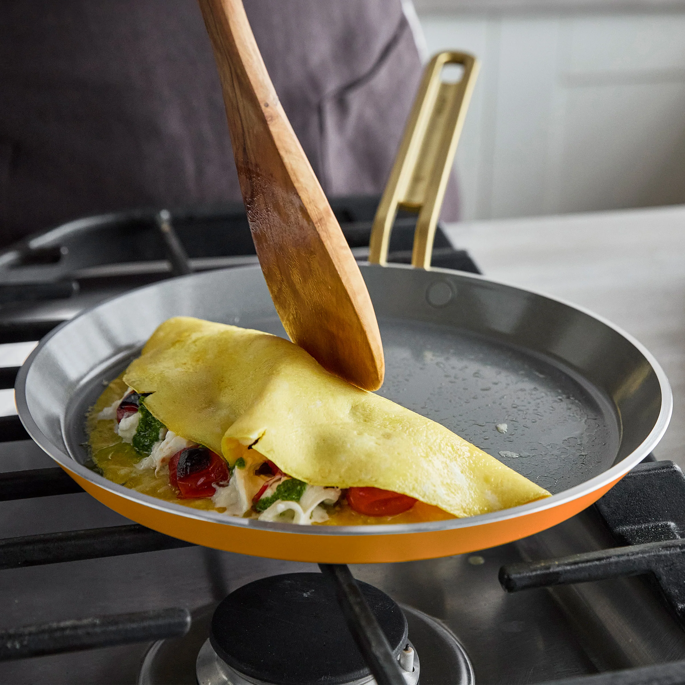 Stanley Tucci™ Ceramic Nonstick 10" Crepe and Omelette Pan | Roma Gold - Image 5