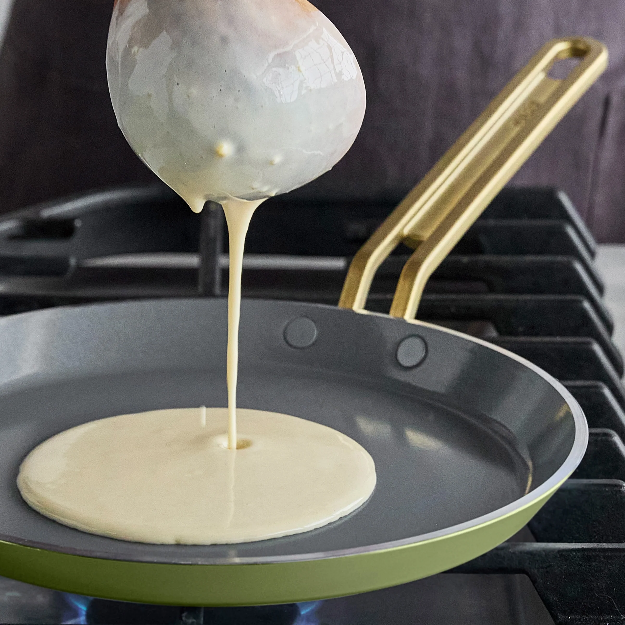 Stanley Tucci™ Ceramic Nonstick 10" Crepe and Omelette Pan | Tuscan Olive - Image 9