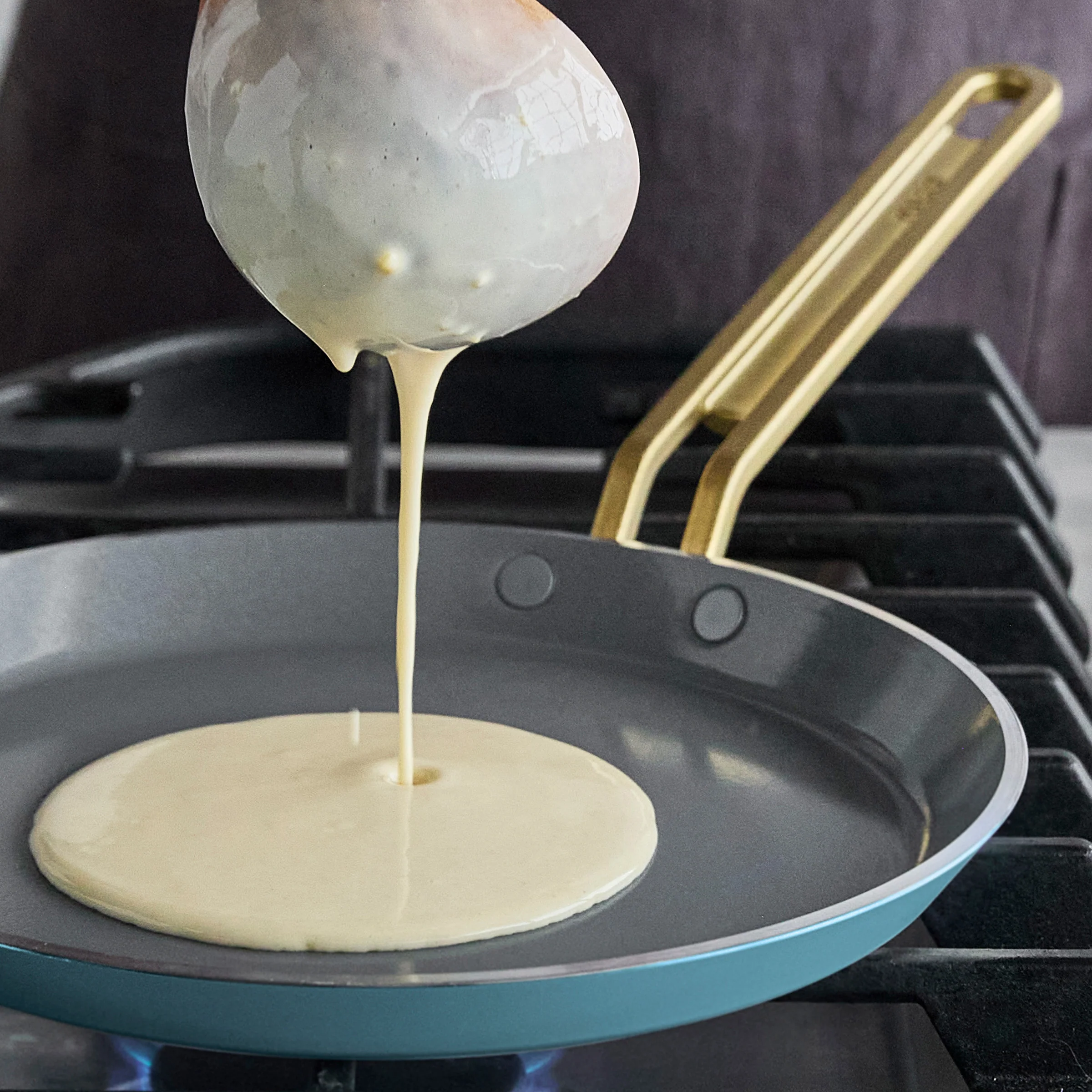 Stanley Tucci™ Ceramic Nonstick 10" Crepe and Omelette Pan | Venetian Teal - Image 9