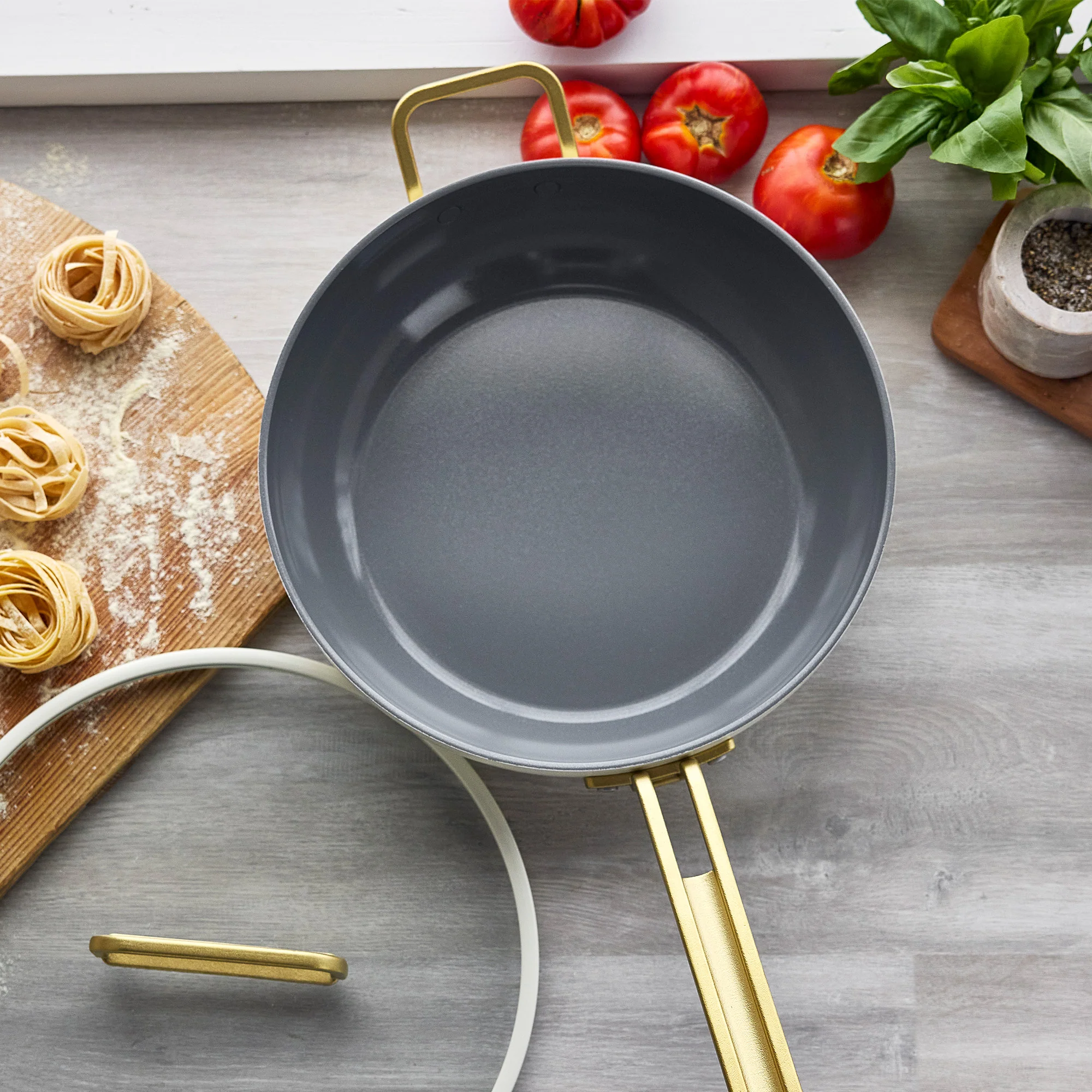 Stanley Tucci™ Ceramic Nonstick 4.5-Quart Stanley Pan Jr. | Carrara White - Image 5