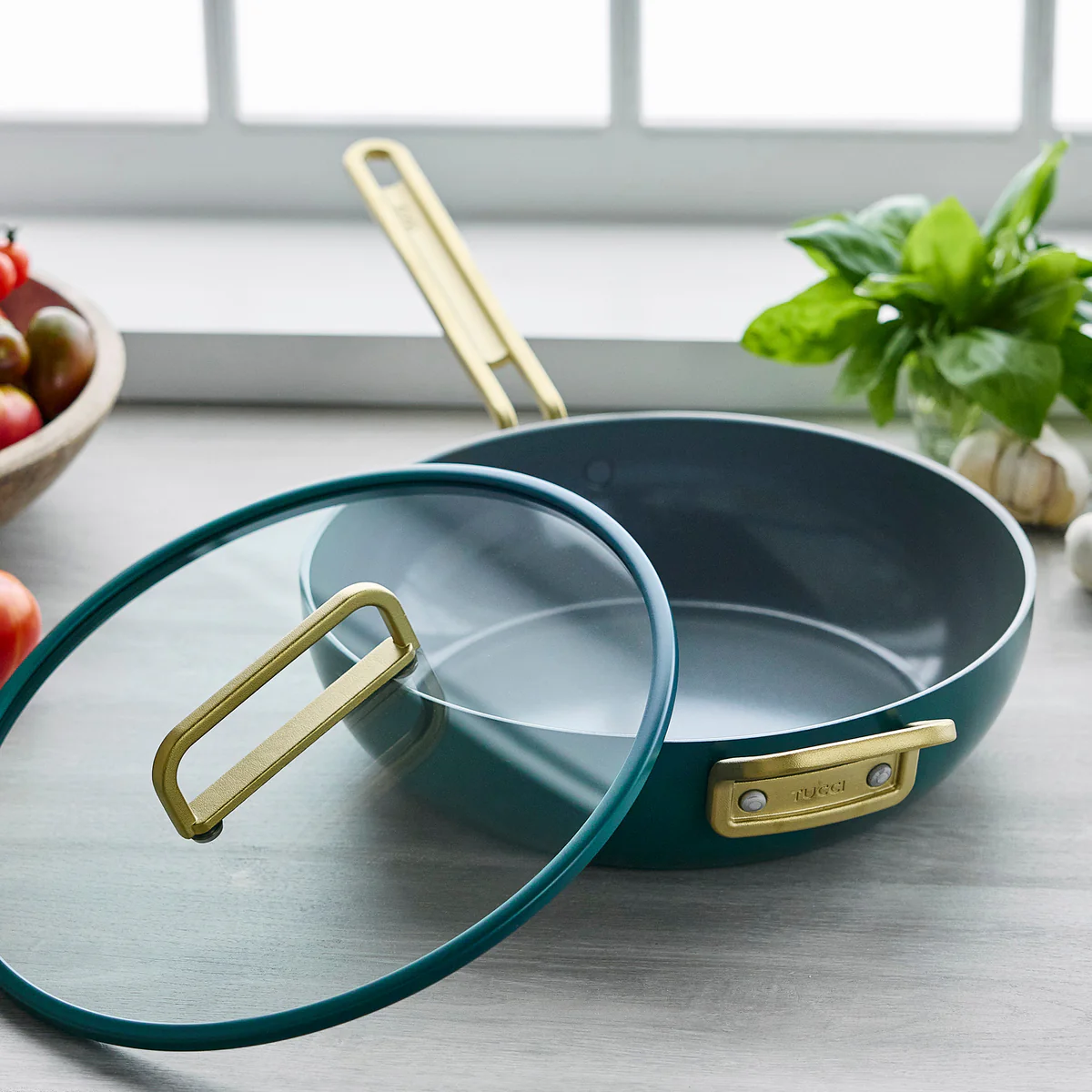Stanley Tucci™ Ceramic Nonstick 4.5-Quart Stanley Pan Jr. | Venetian Teal - Image 4