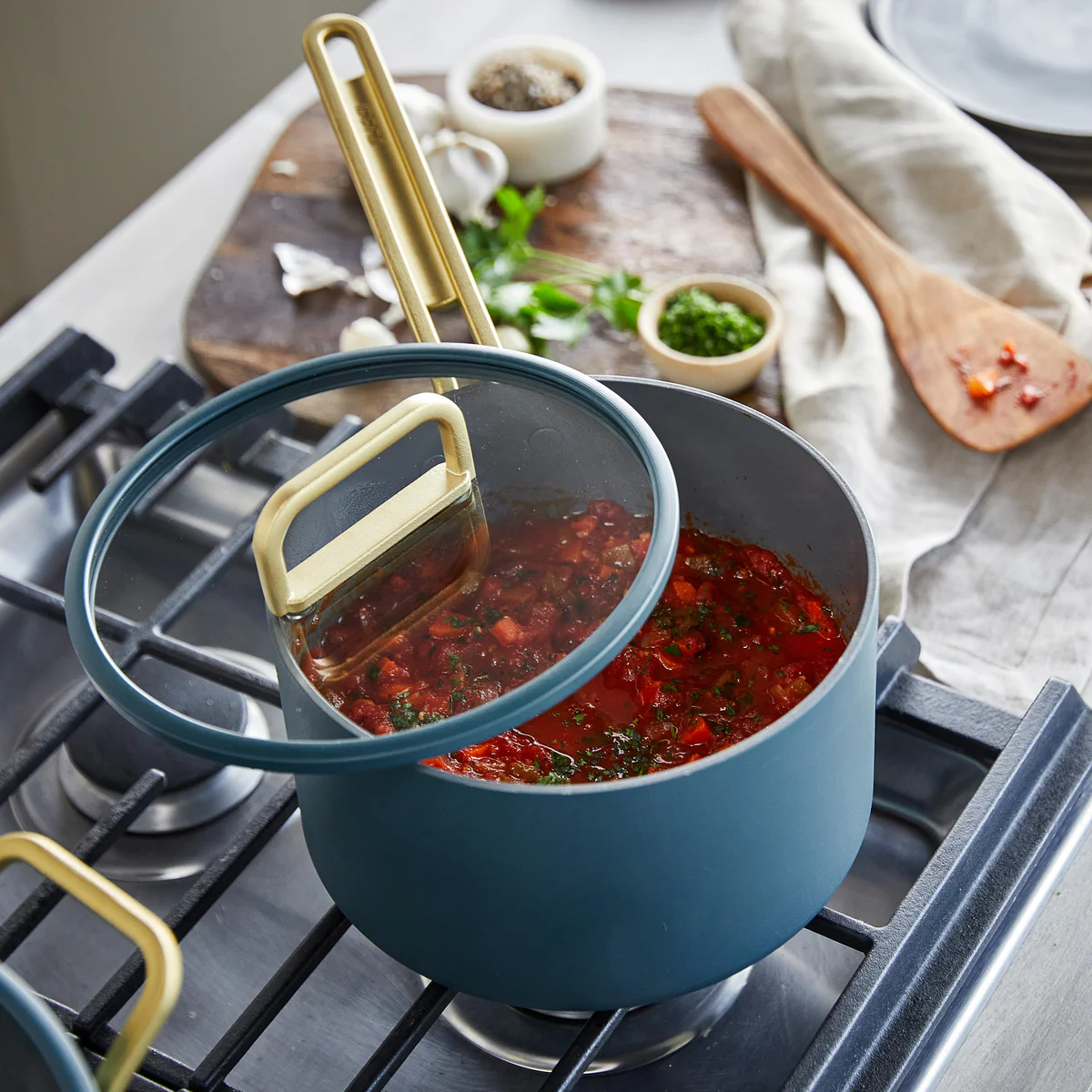 Stanley Tucci™ Ceramic Nonstick 4-Piece Chef Set | Venetian Teal - Image 10