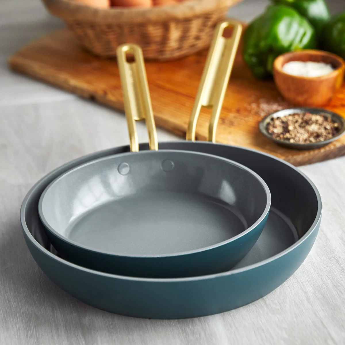 Stanley Tucci™ Ceramic Nonstick 4-Piece Chef Set | Venetian Teal - Image 5