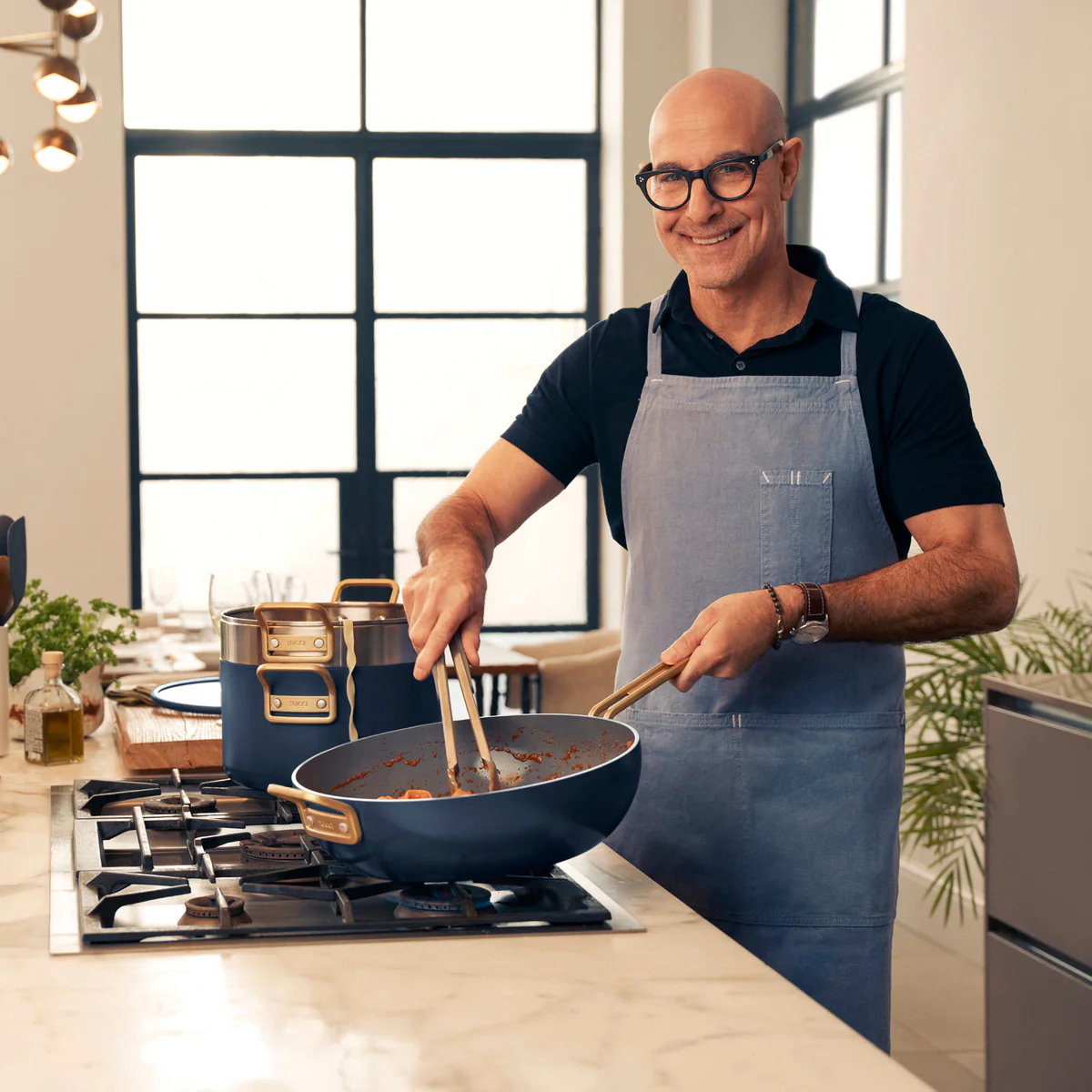 Stanley Tucci™ Ceramic Nonstick 4-Piece Frypan Set | Marino Blue - Image 11