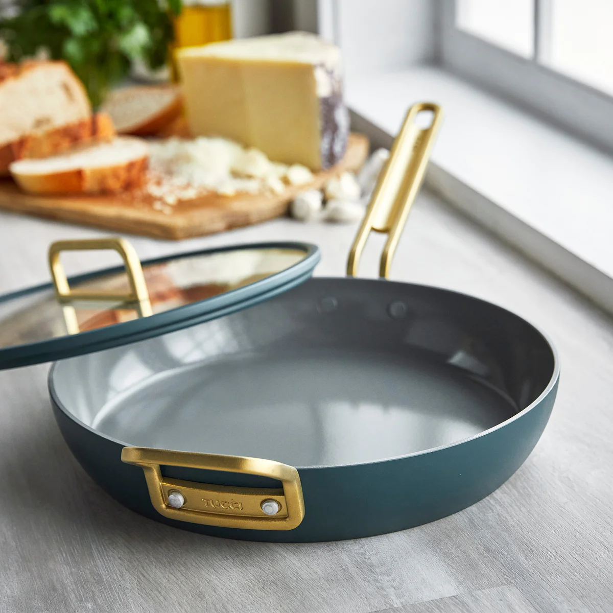 Stanley Tucci™ Ceramic Nonstick 4-Piece Frypan Set | Venetian Teal - Image 4
