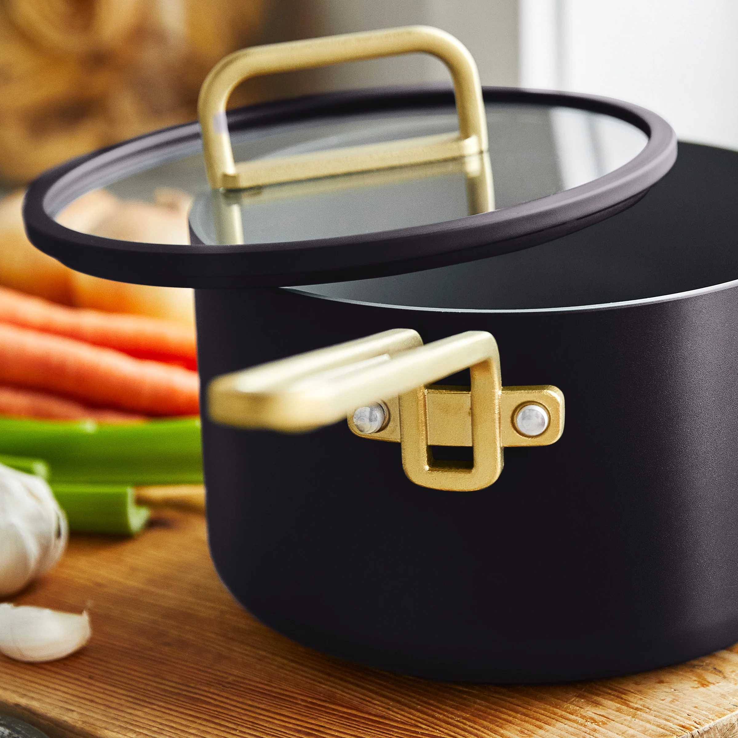 Stanley Tucciâ„¢ Ceramic Nonstick 4-Quart Saucepan with Lid | Calabrian Fig - Image 3