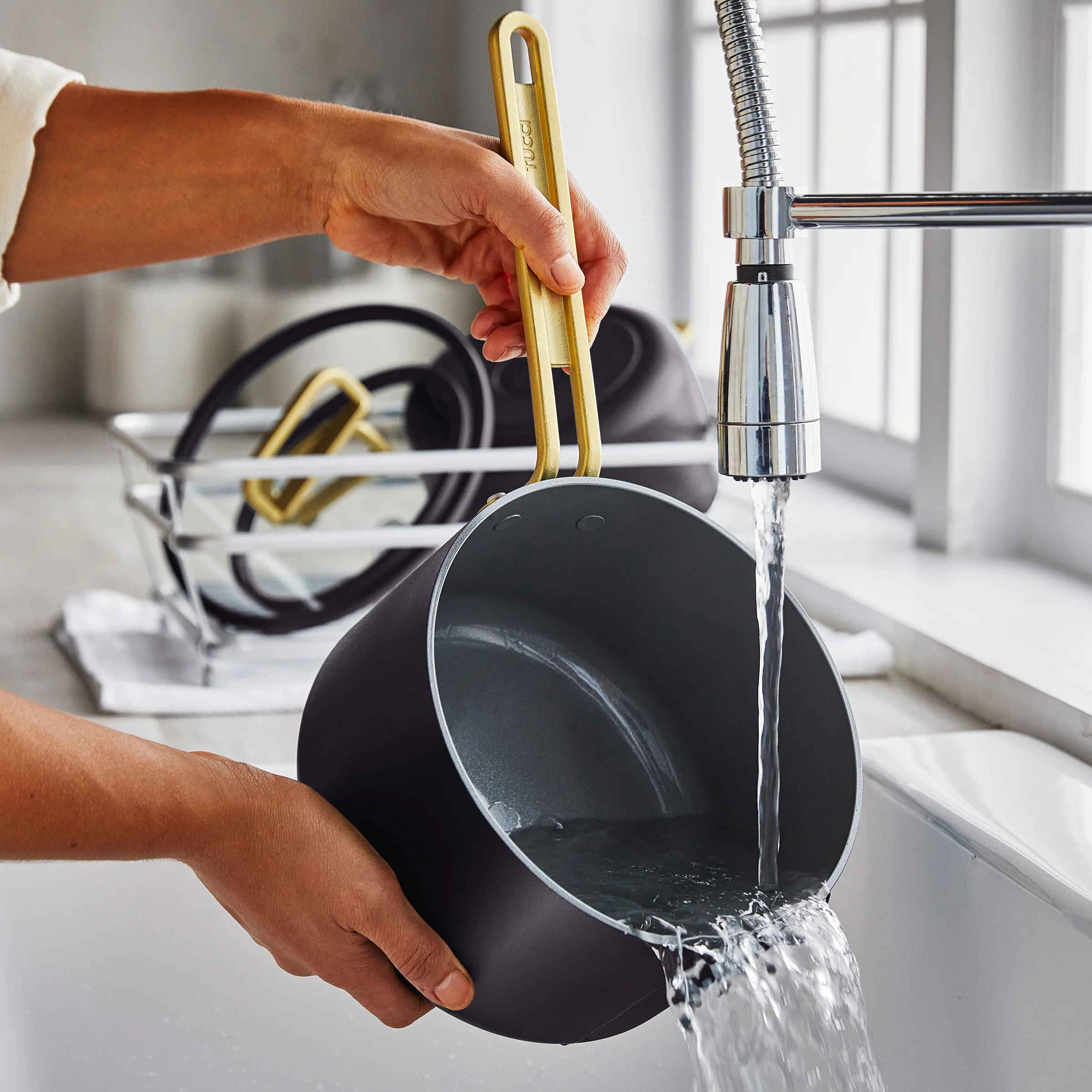 Stanley Tucciâ„¢ Ceramic Nonstick 4-Quart Saucepan with Lid | Calabrian Fig - Image 5
