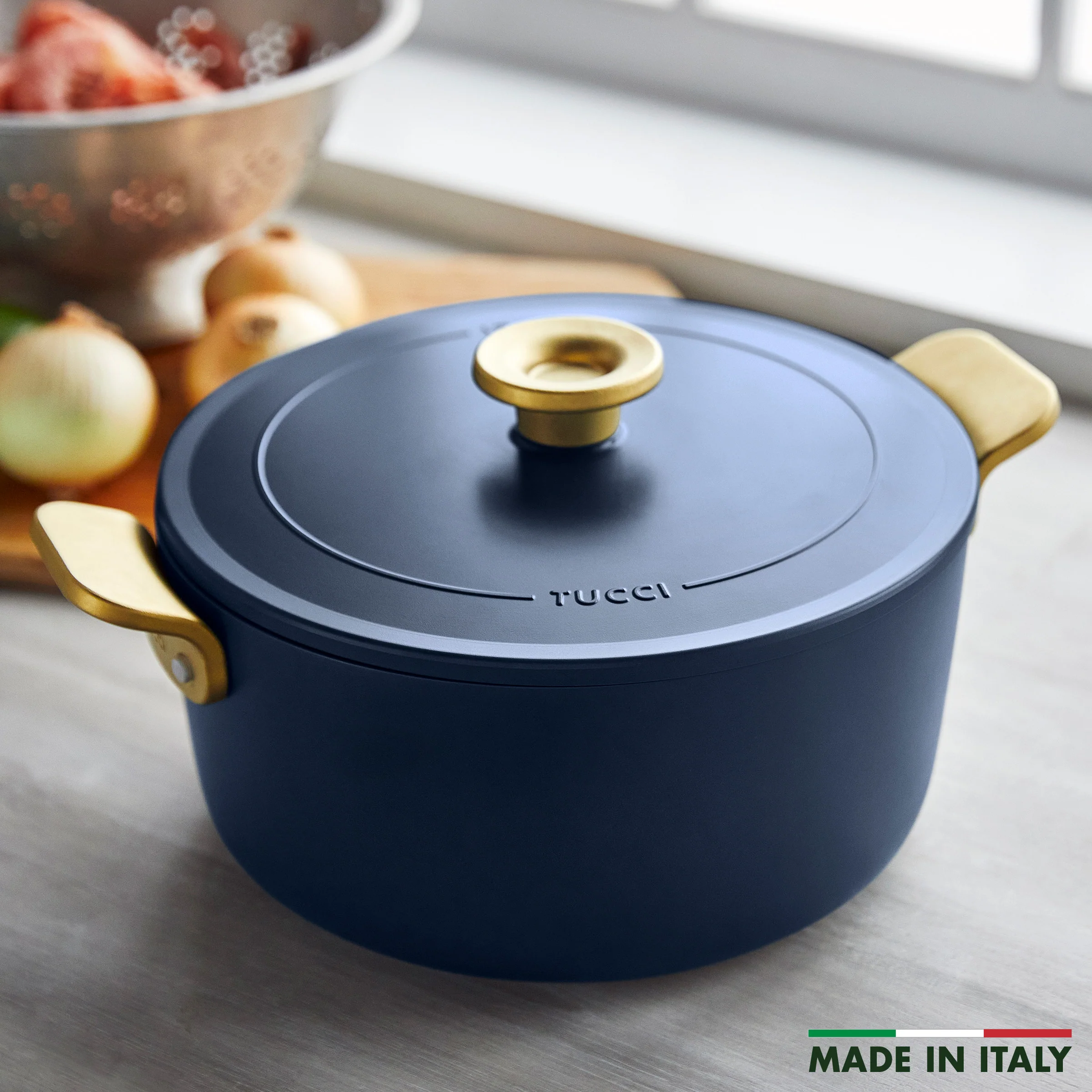 Stanley Tucci™ Ceramic Nonstick 6.5-Quart Dutch Oven | Marino Blue - Image 3