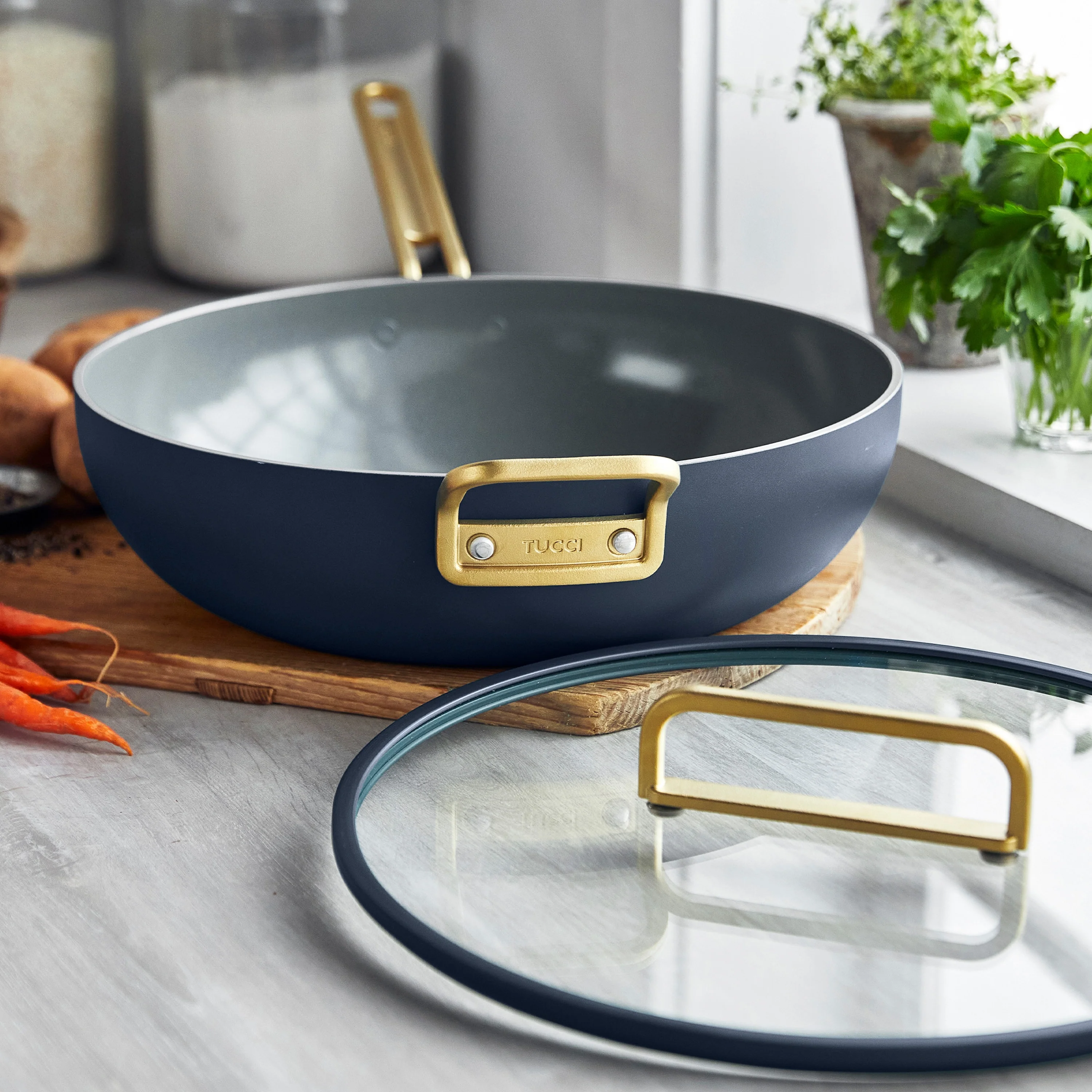 Stanley Tucci™ Ceramic Nonstick 6.5-Quart Essential Stanley Pan | Marino Blue - Image 5