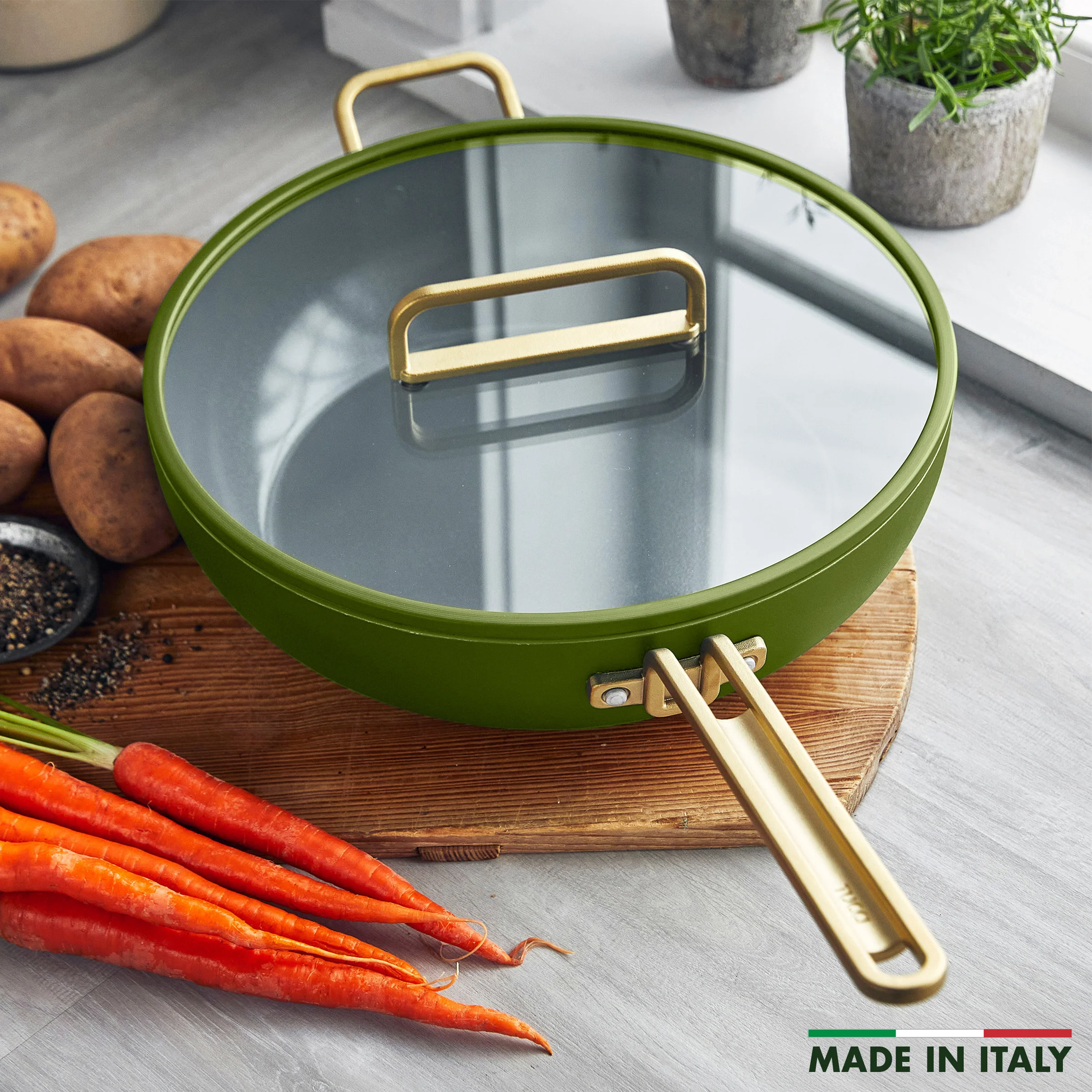 Stanley Tucci™ Ceramic Nonstick 6.5-Quart Essential Stanley Pan | Tuscan Olive - Image 3