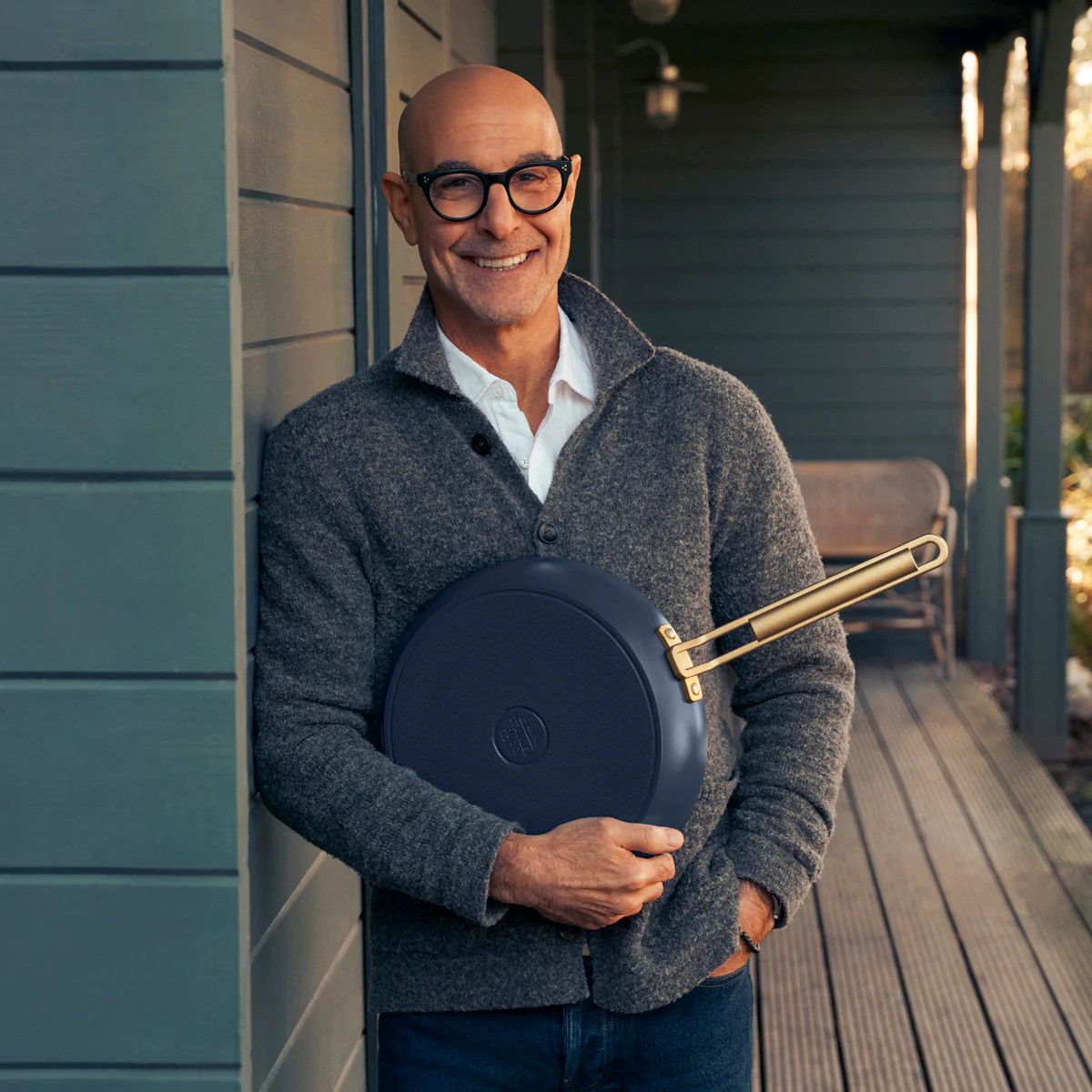 Stanley Tucci™ Ceramic Nonstick 8" and 10" Frypan Set | Marino Blue - Image 2