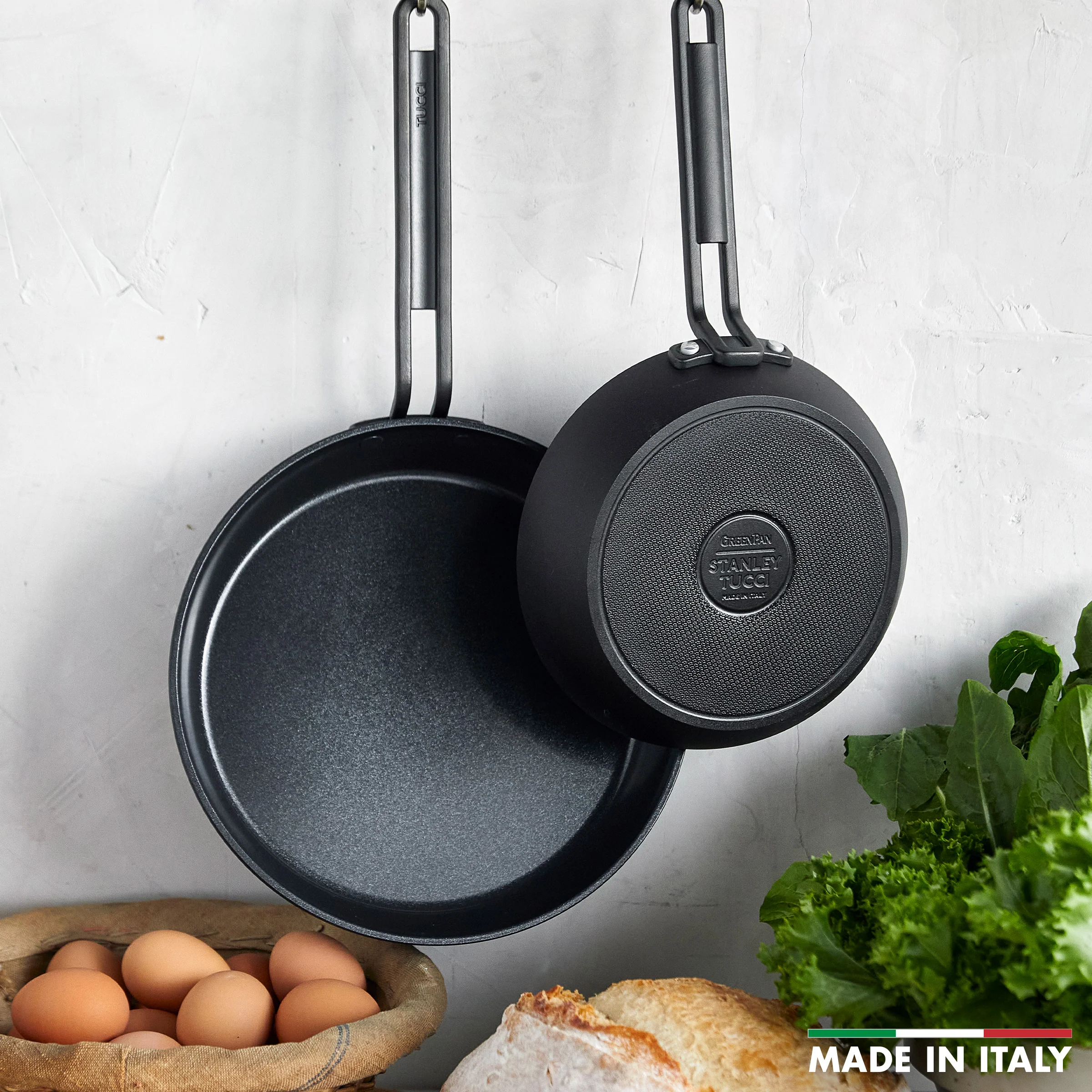 Stanley Tucci™ Ceramic Nonstick 8" and 10" Frypan Set | Milano Black - Image 3